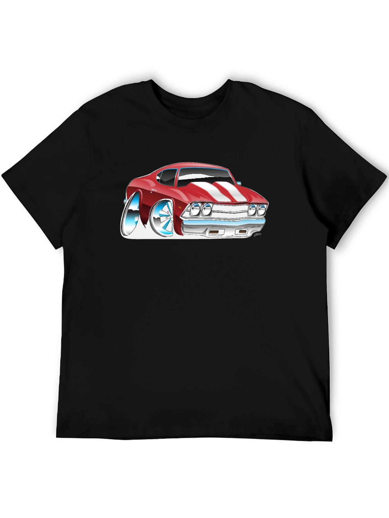Classic Car Graphic T-Shirt - Black