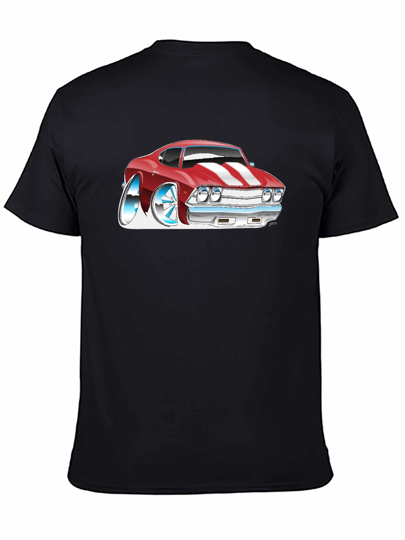 Classic Car Graphic T-Shirt - Black