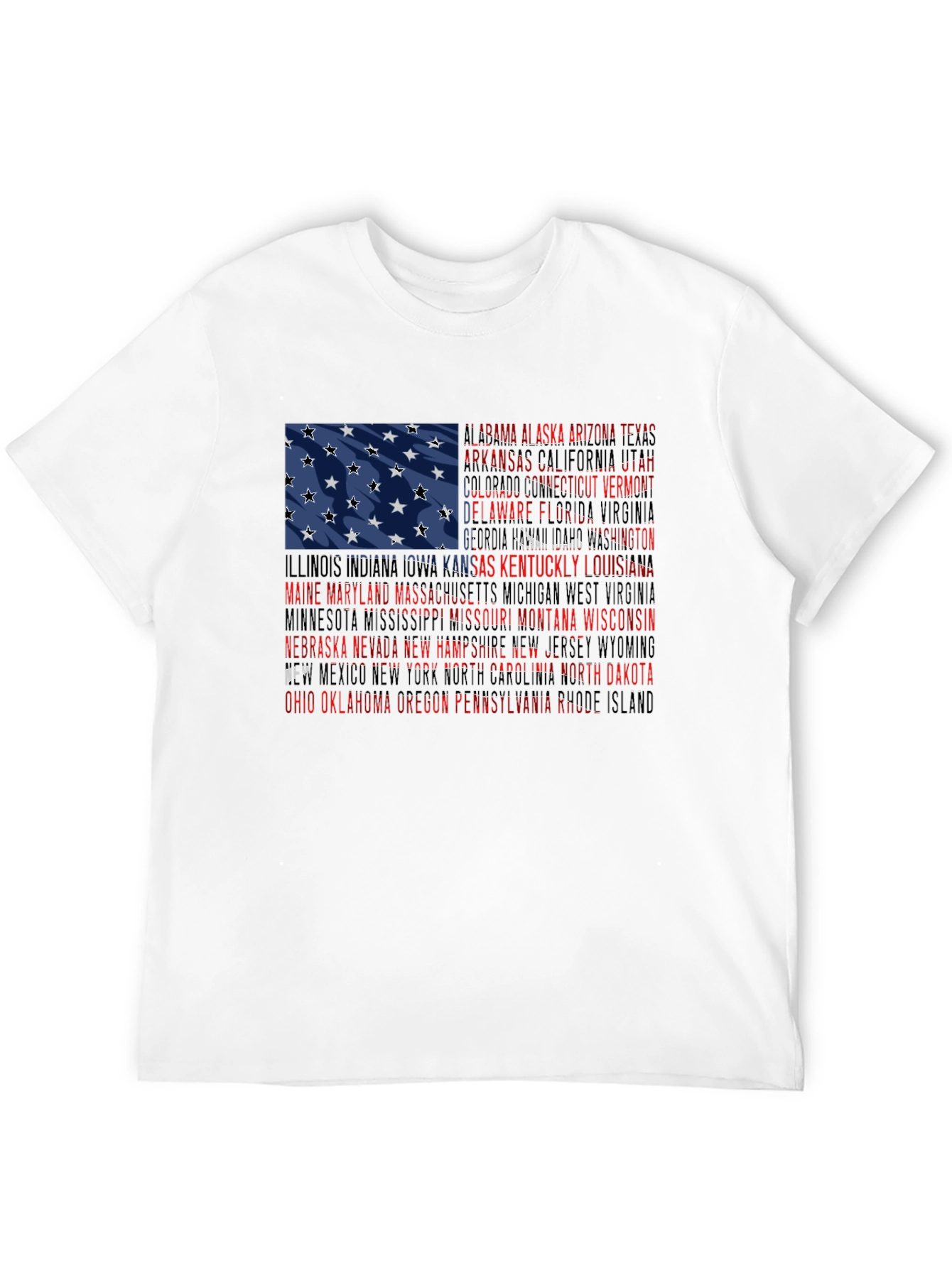 USA States Flag Graphic T-Shirt