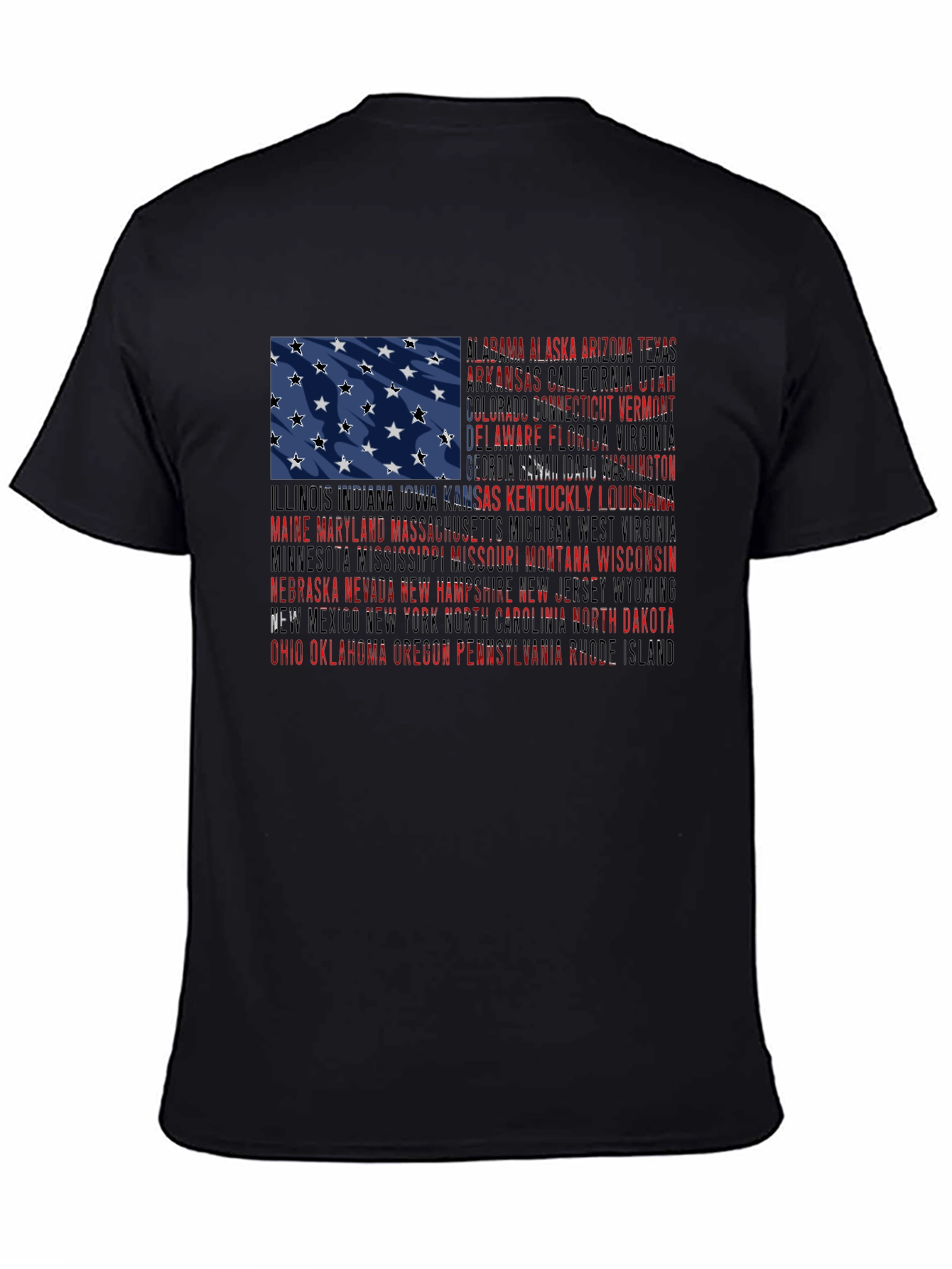 USA States Flag Graphic T-Shirt