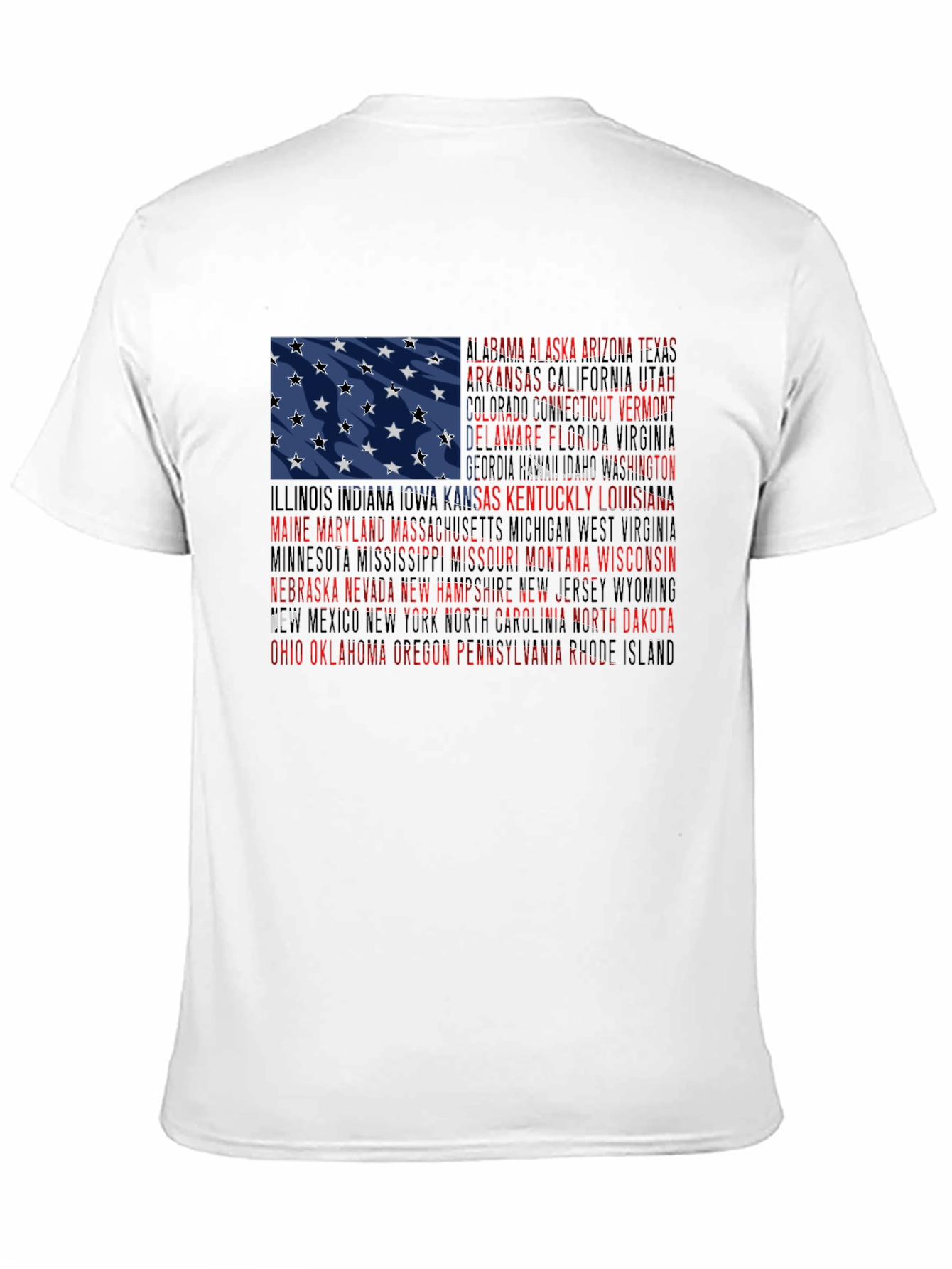 USA States Flag Graphic T-Shirt