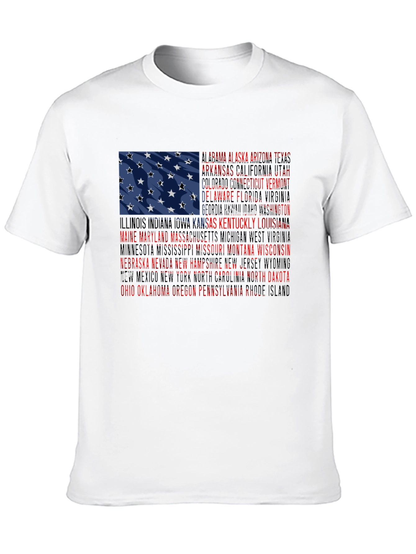 USA States Flag Graphic T-Shirt