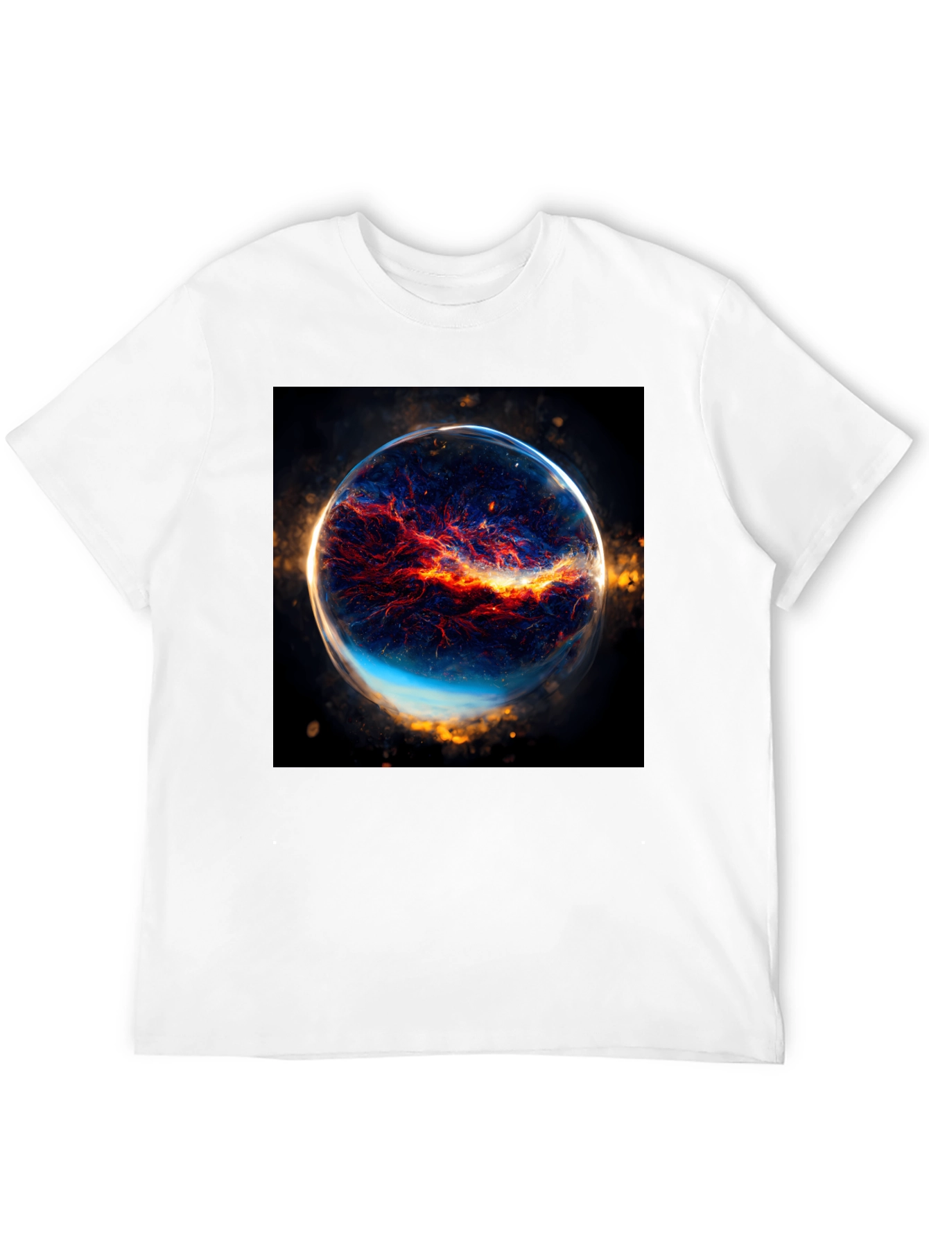 Nebula Sphere Graphic Black T-Shirt
