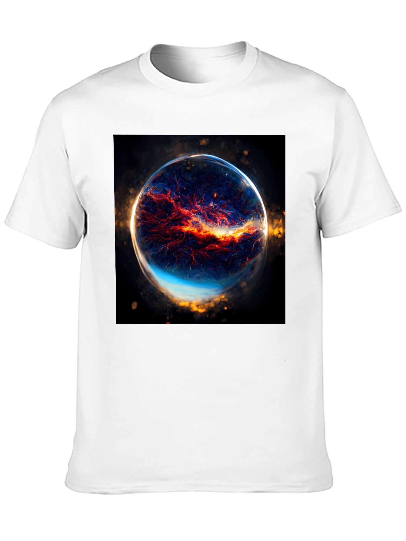 Nebula Sphere Graphic Black T-Shirt