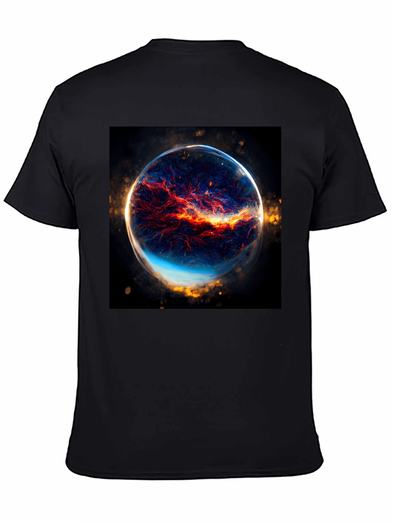 Nebula Sphere Graphic Black T-Shirt