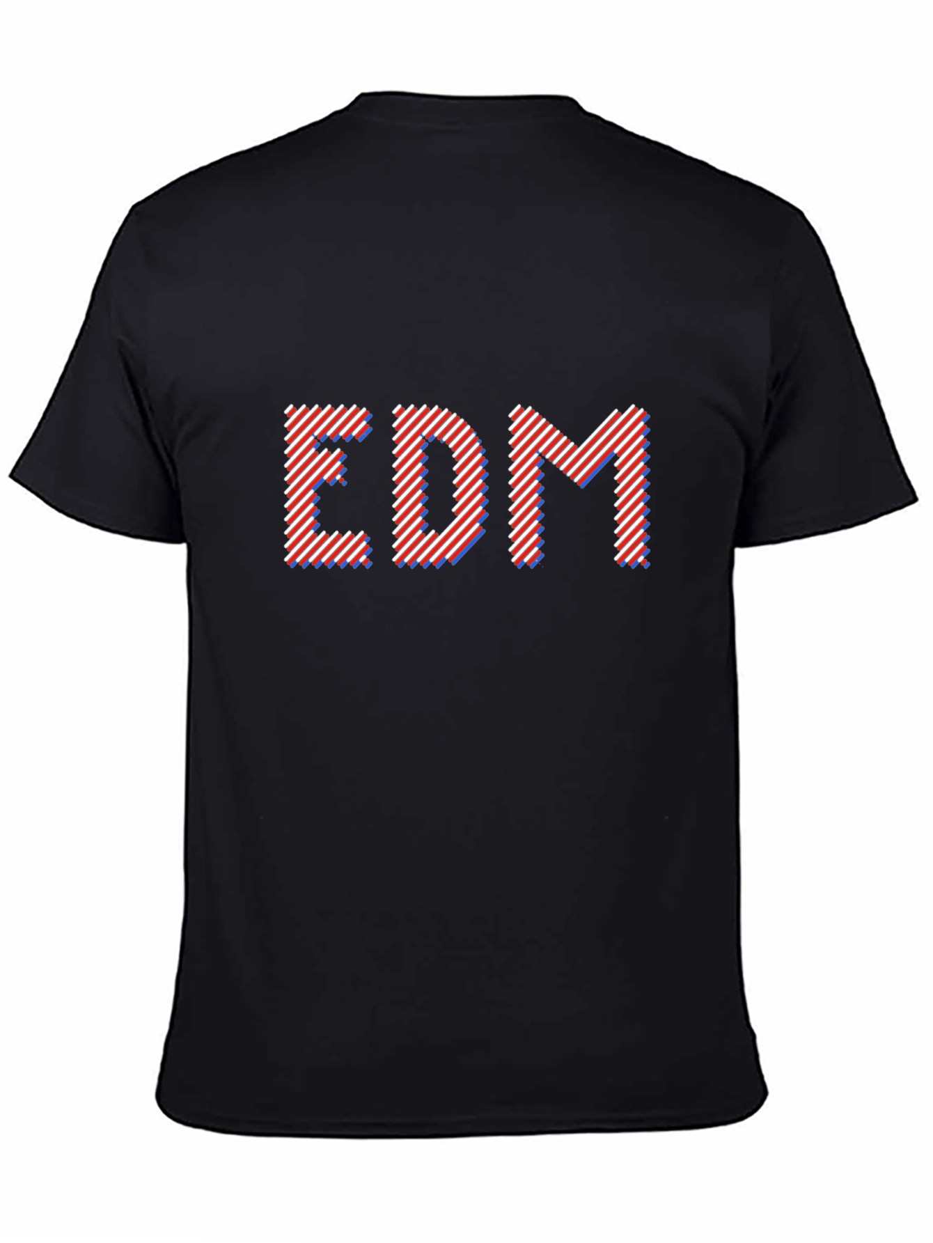 EDM Black Cotton T-Shirt