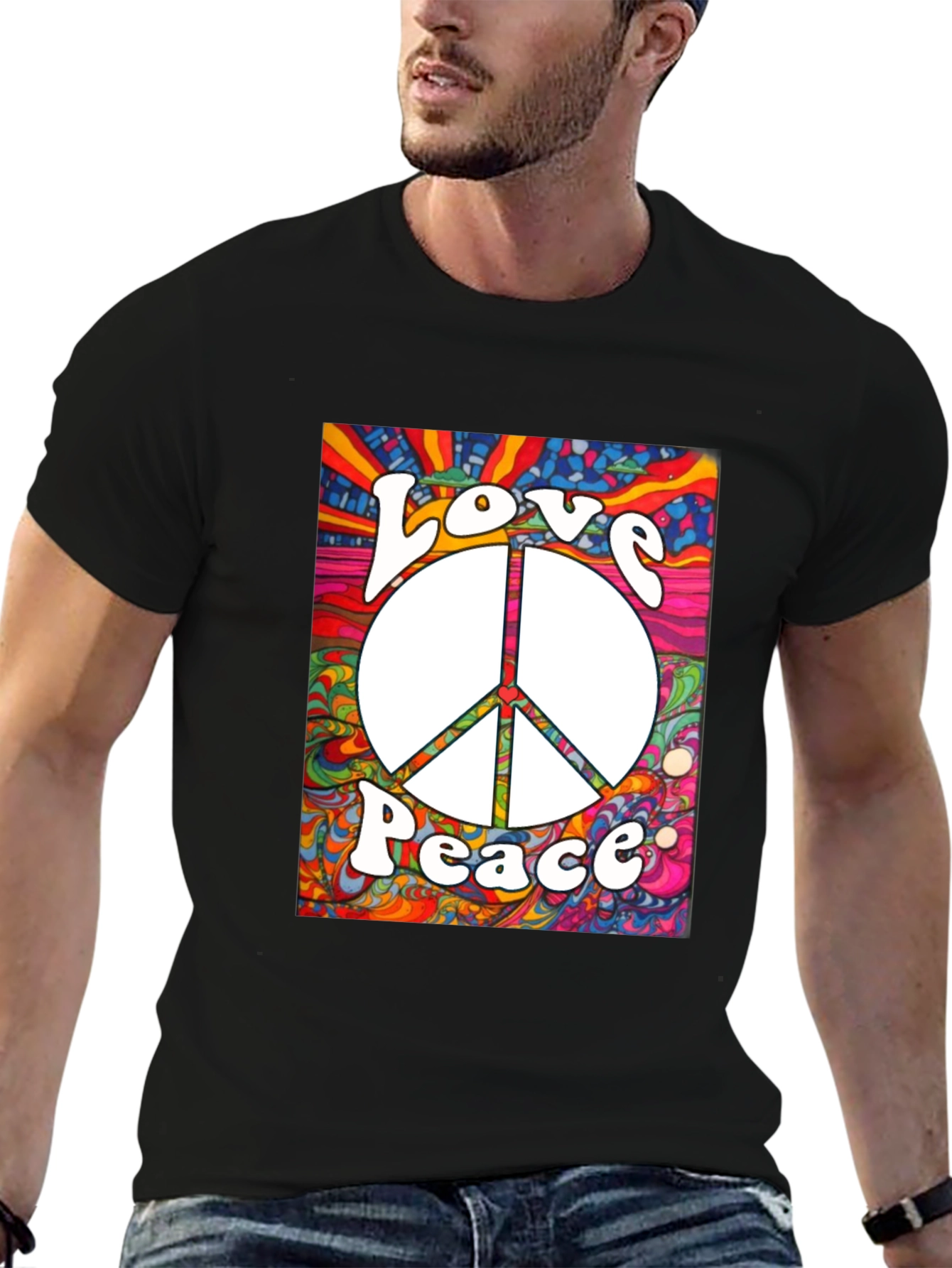 Love & Peace Graphic Tee - Retro Style