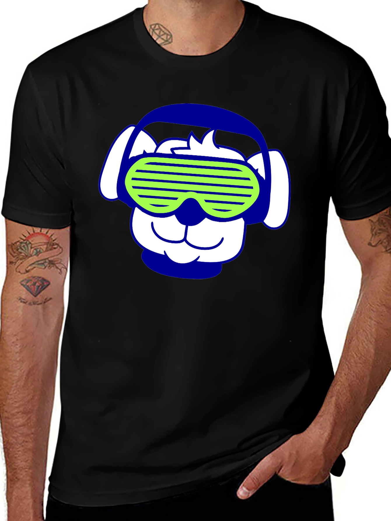 Funky Dog Tee: Cool Pup with Shades