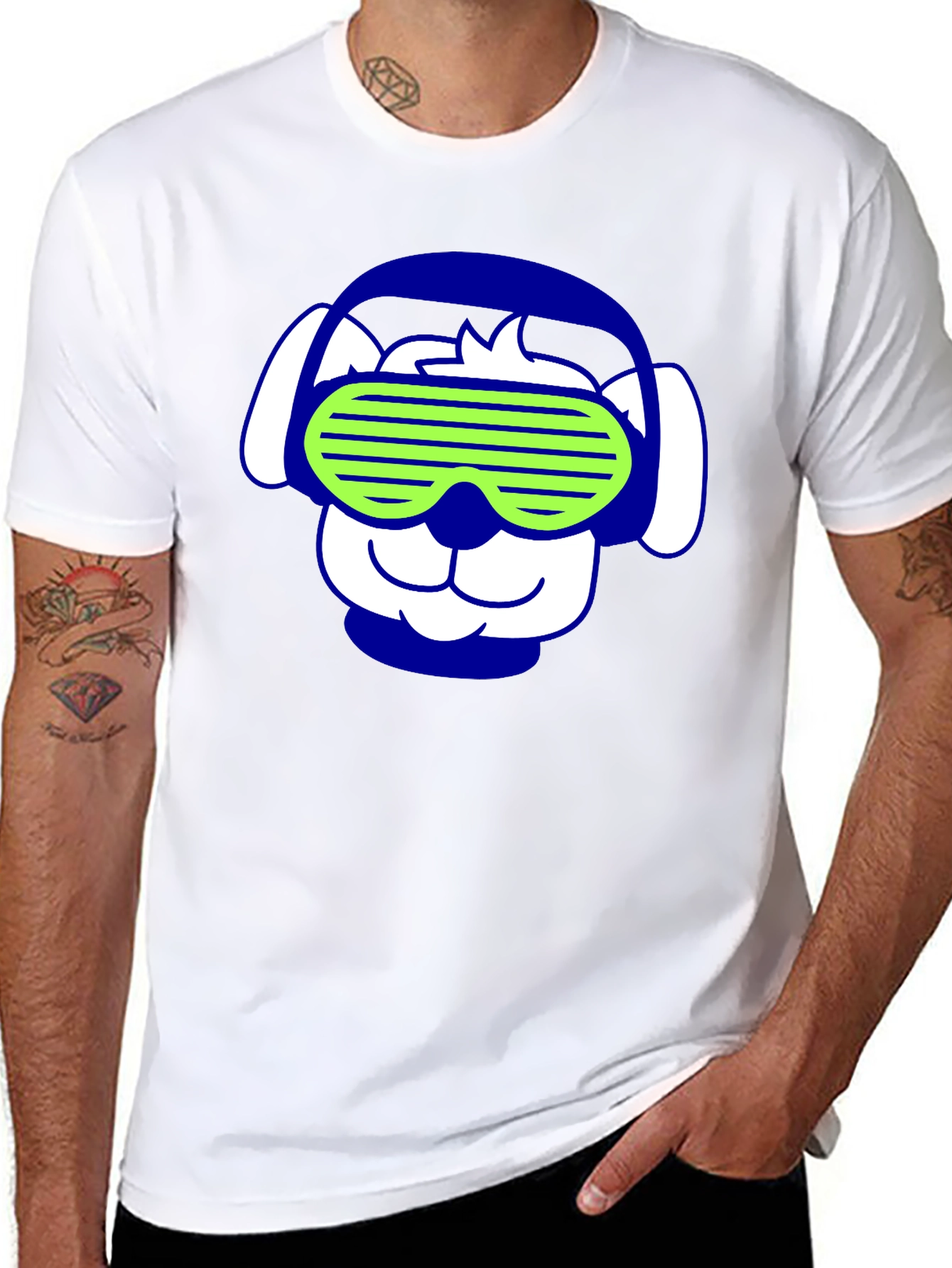 Funky Dog Tee: Cool Pup with Shades