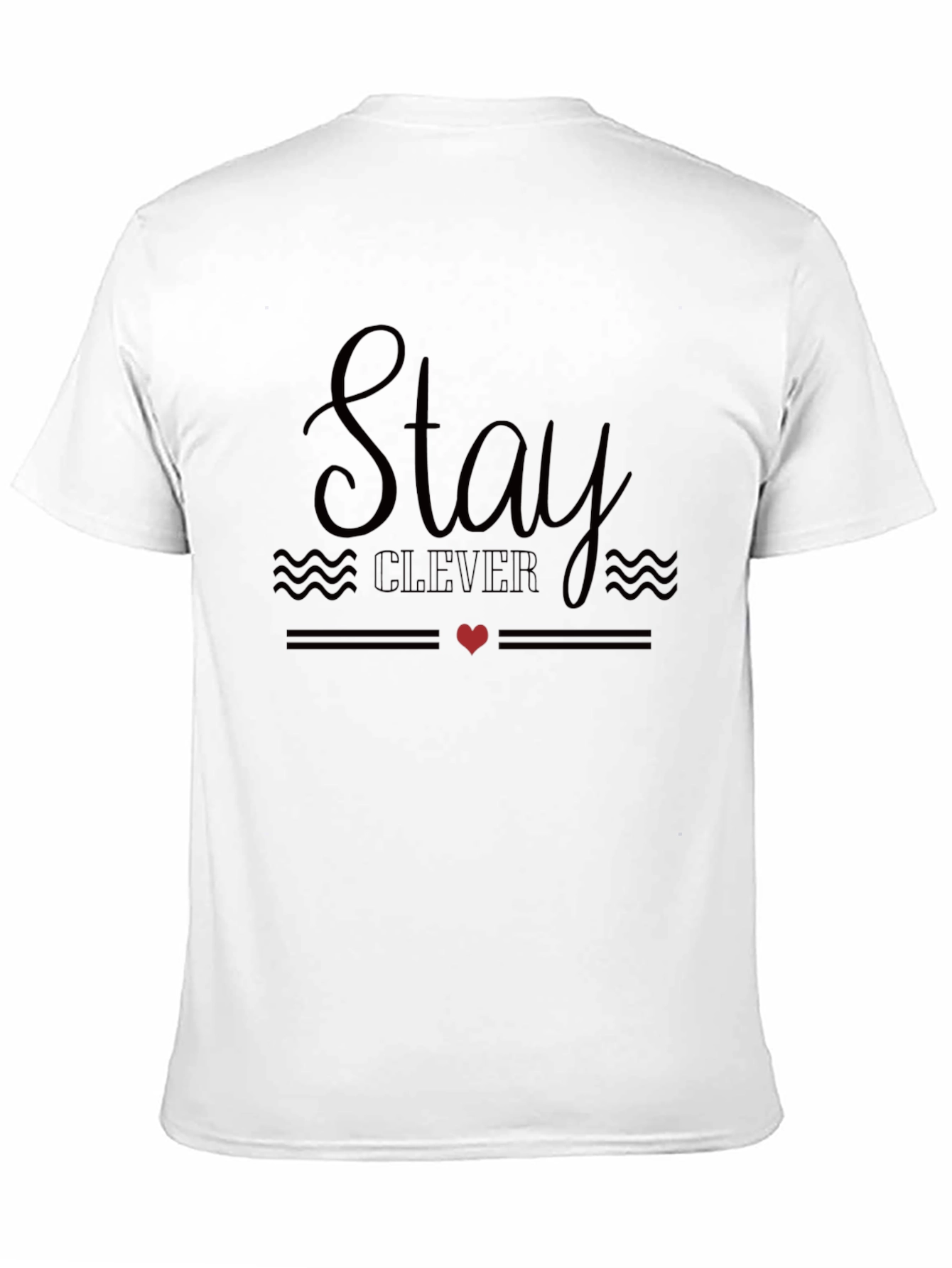 Stay Clever Graphic Tee - Mens Black Casual T-Shirt