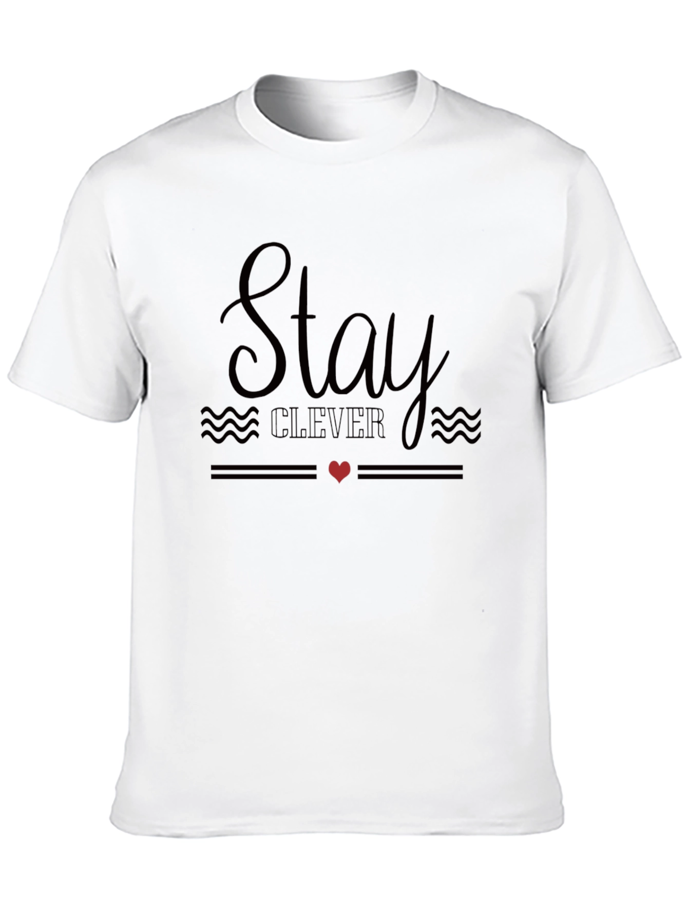 Stay Clever Graphic Tee - Mens Black Casual T-Shirt