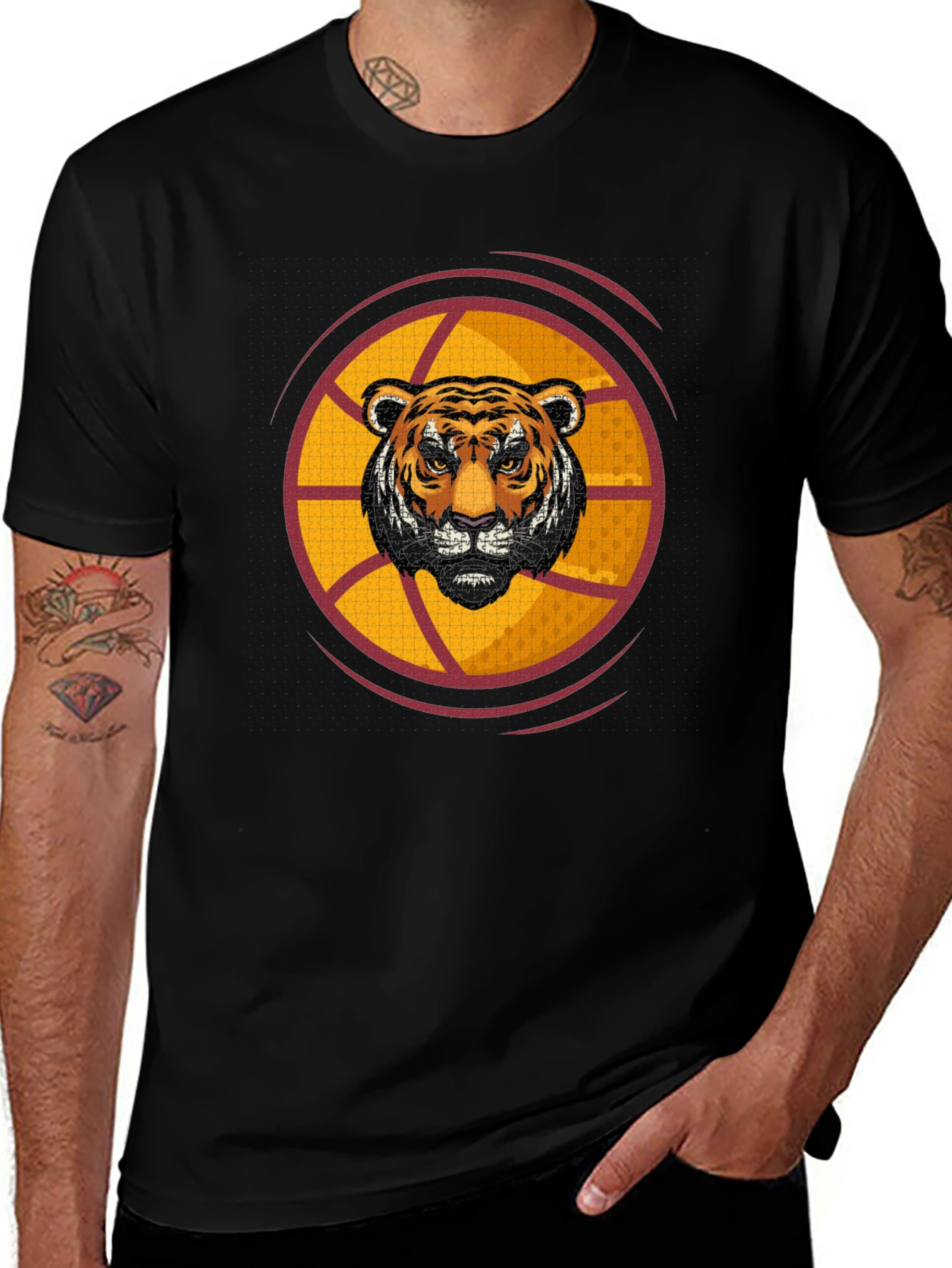 Tiger Graphic Black T-Shirt