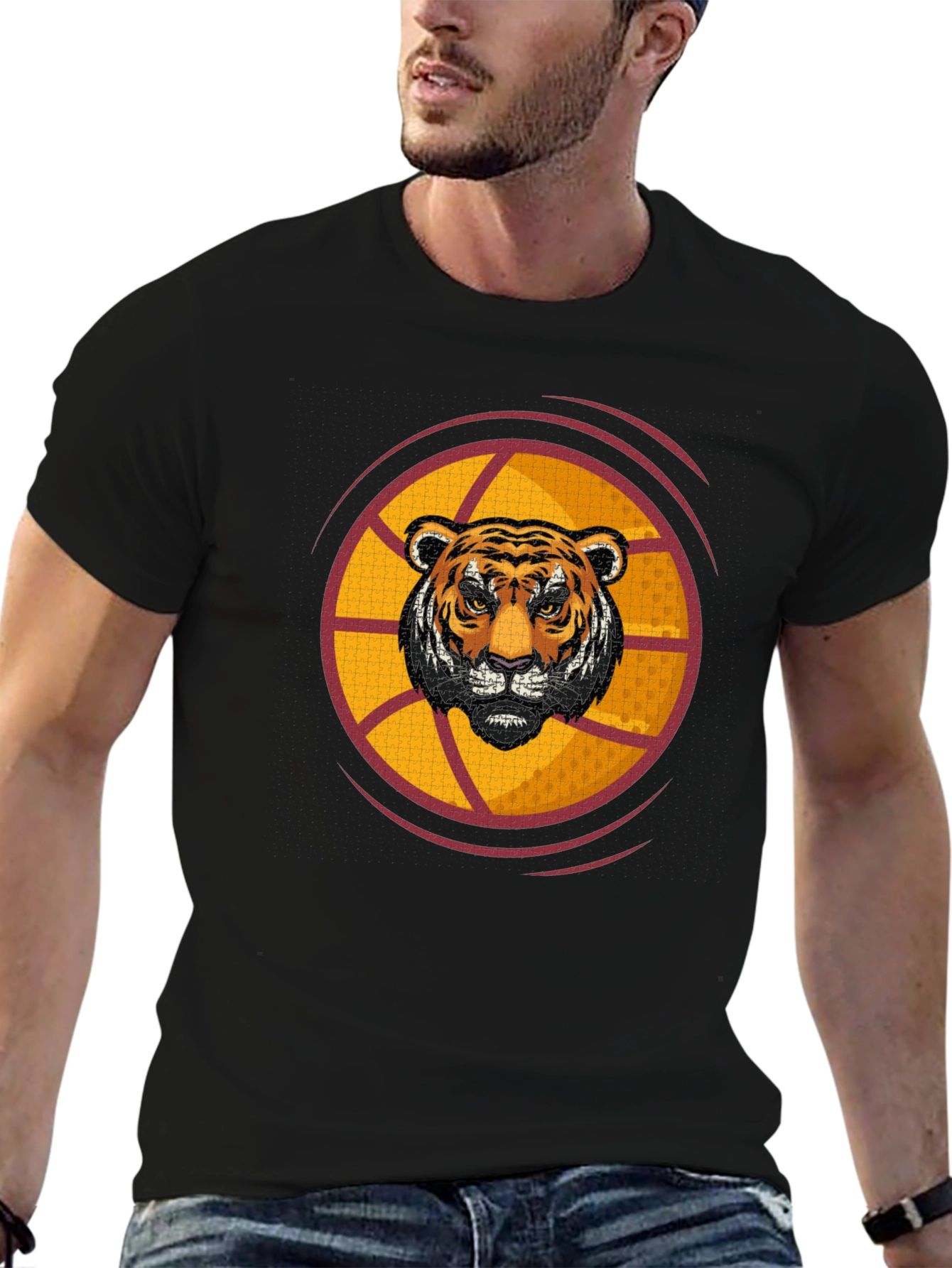 Tiger Graphic Black T-Shirt