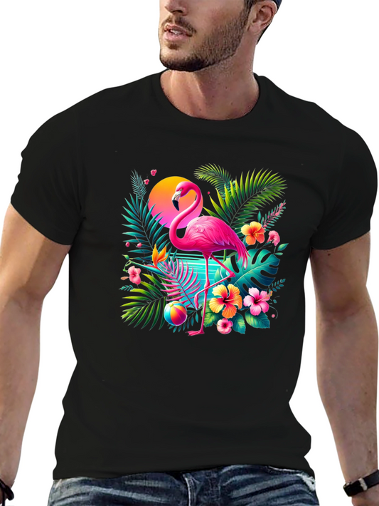 Tropical Flamingo Graphic Tee