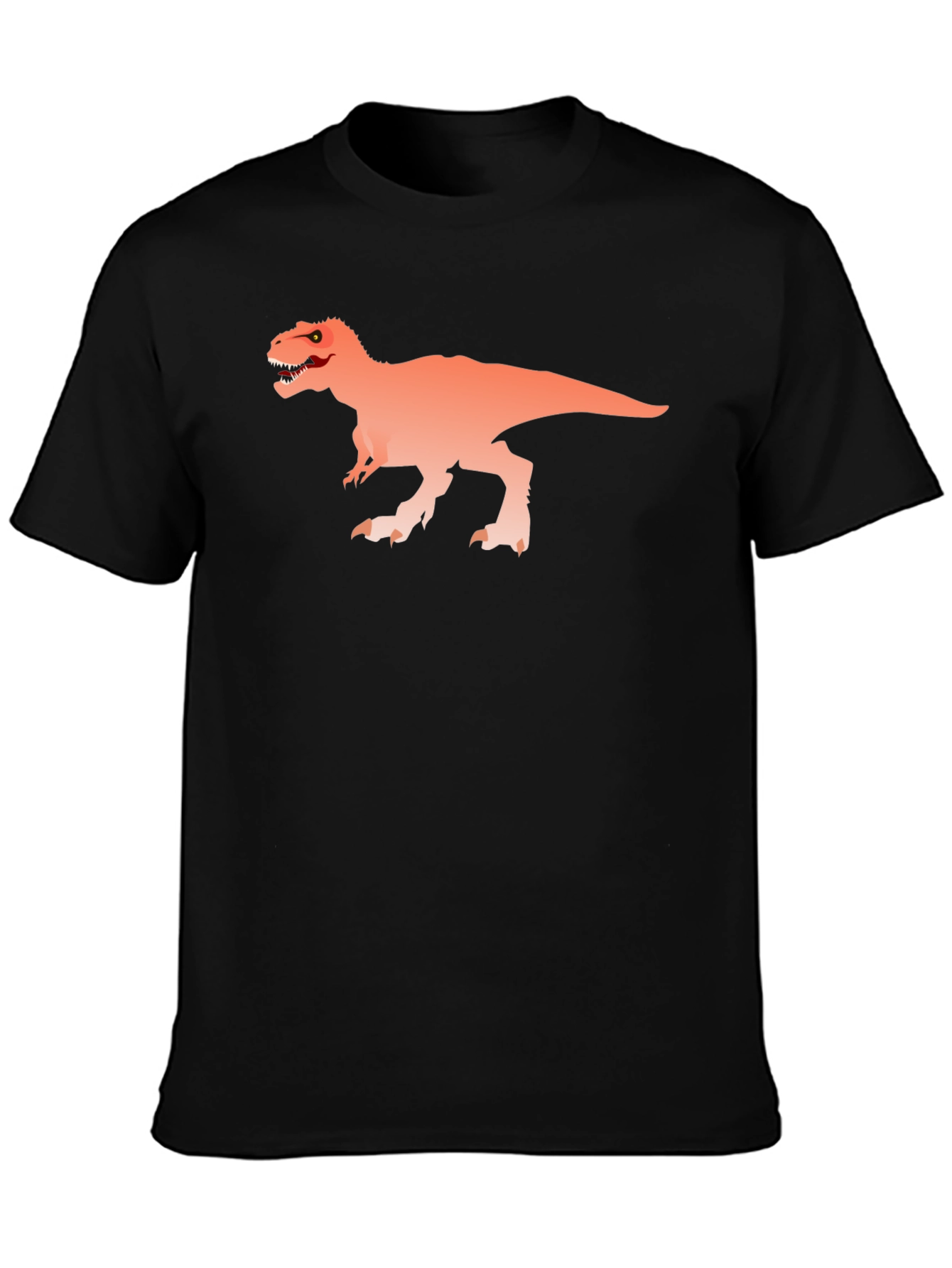 Dino Graphic Tee - Black Cotton T-Shirt
