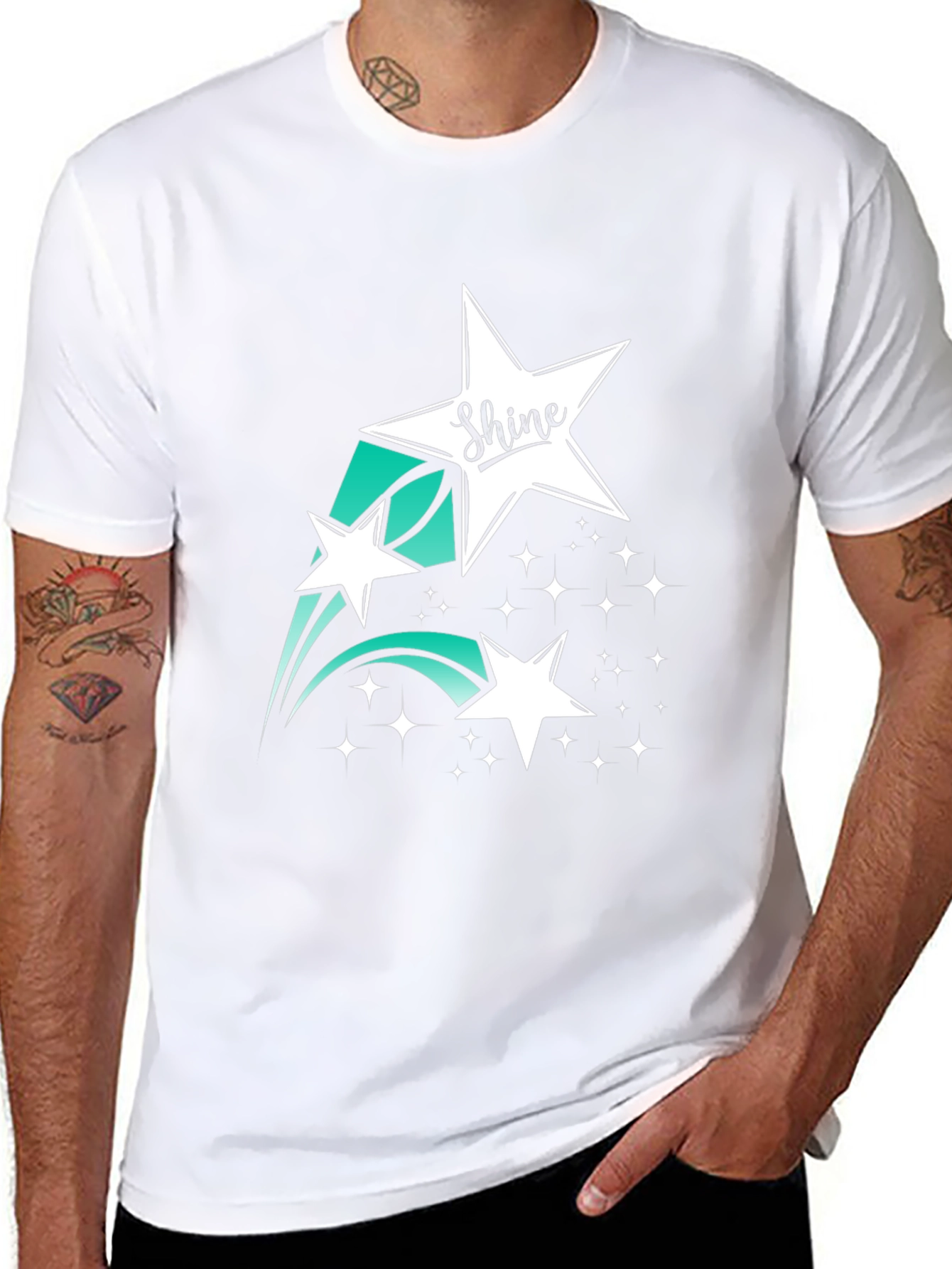 Shine Star Graphic Tee - Black
