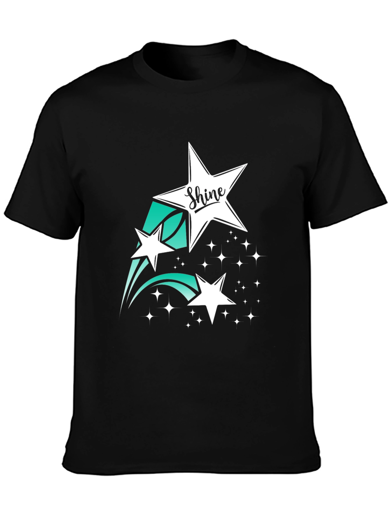 Shine Star Graphic Tee - Black