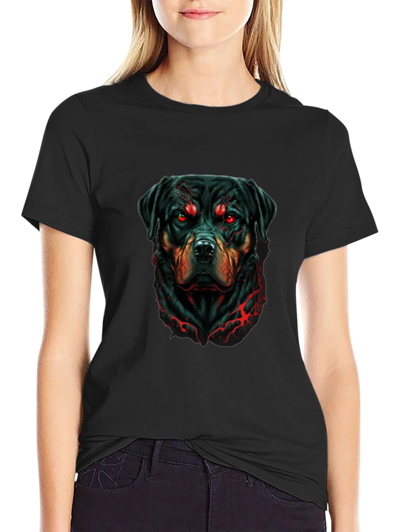 Rottweiler Graphic Tee - Mens Black T-Shirt