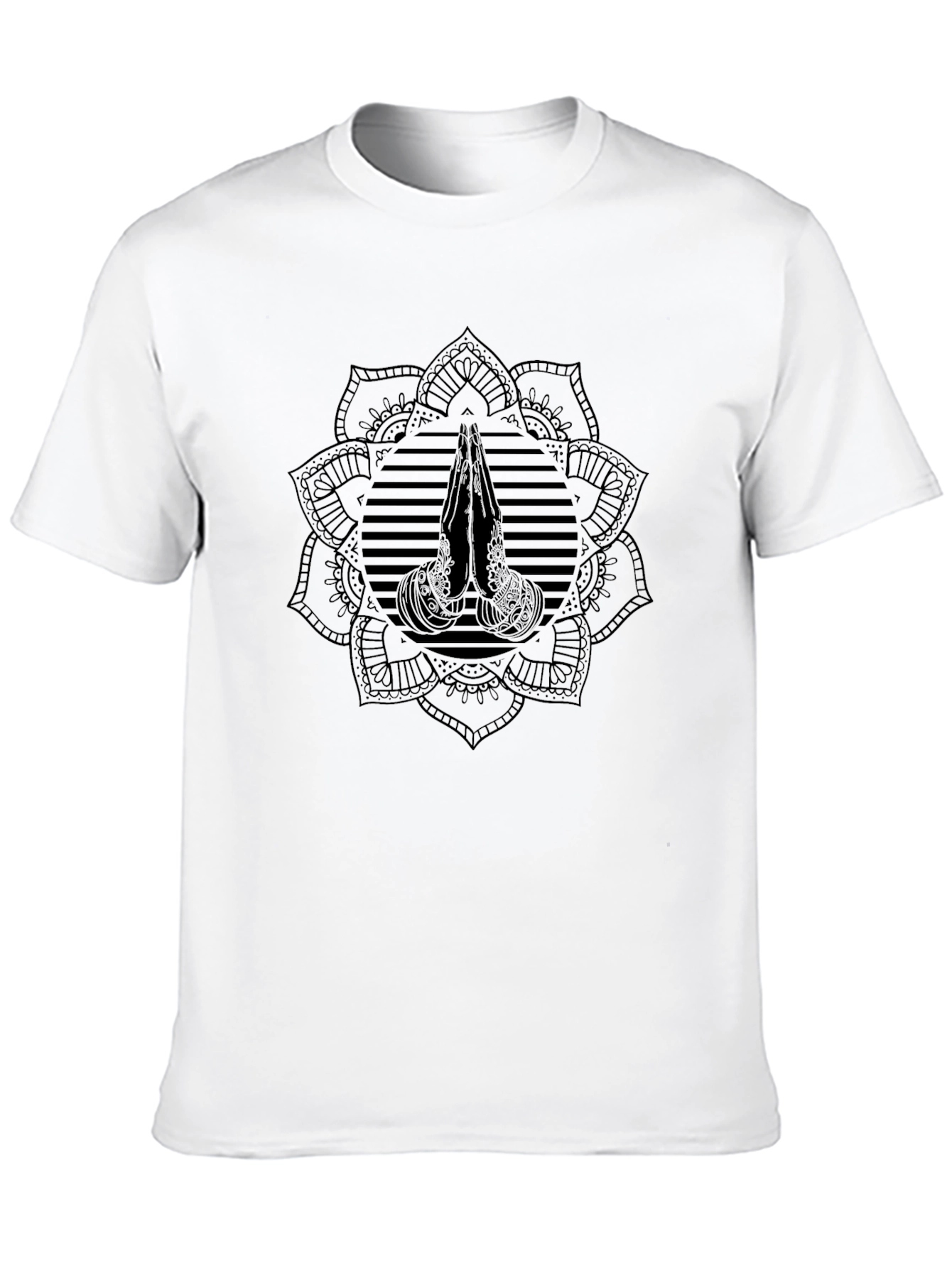Black Mandala Hands T-Shirt - Stylish Graphic Tee