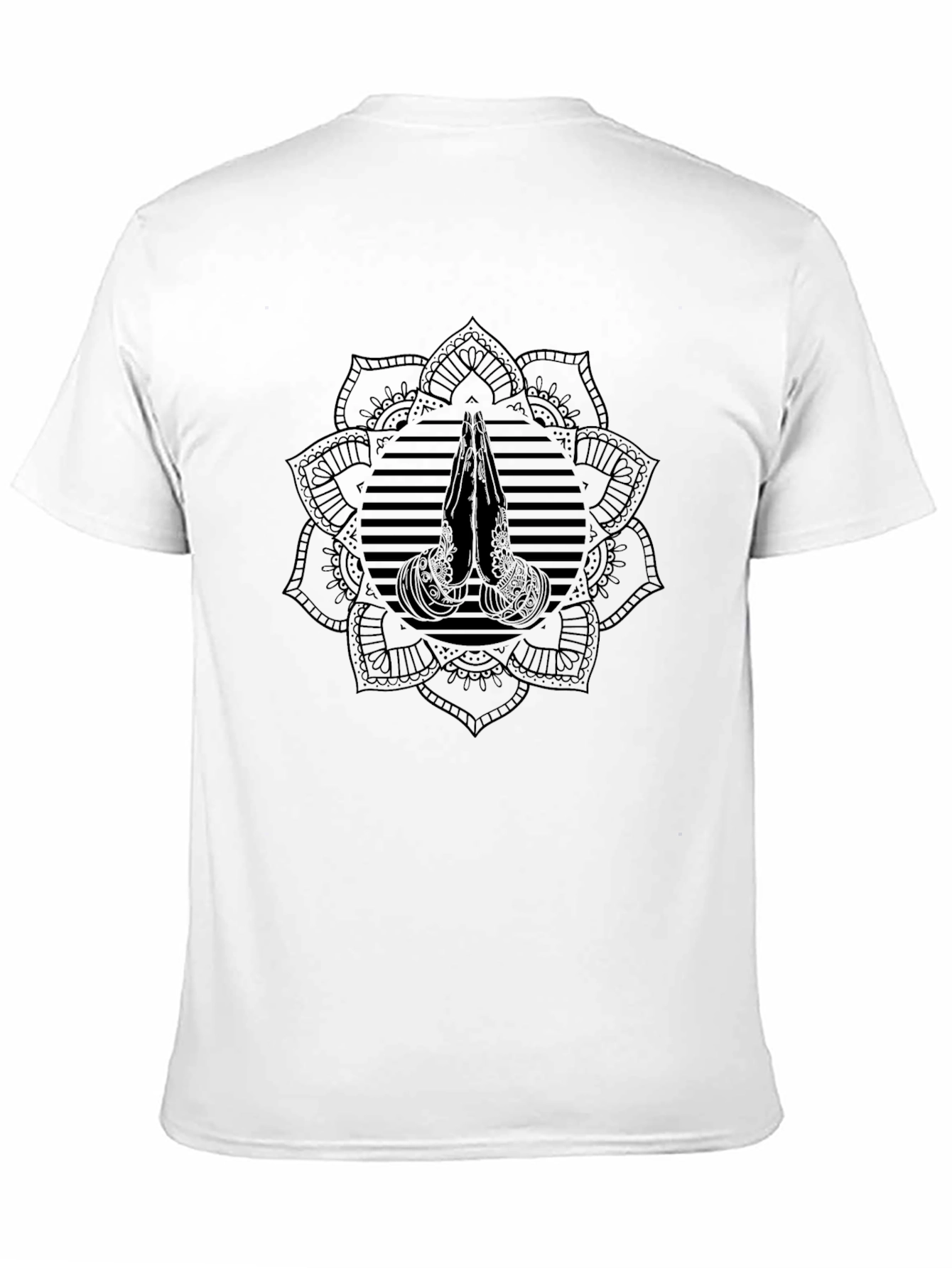 Black Mandala Hands T-Shirt - Stylish Graphic Tee