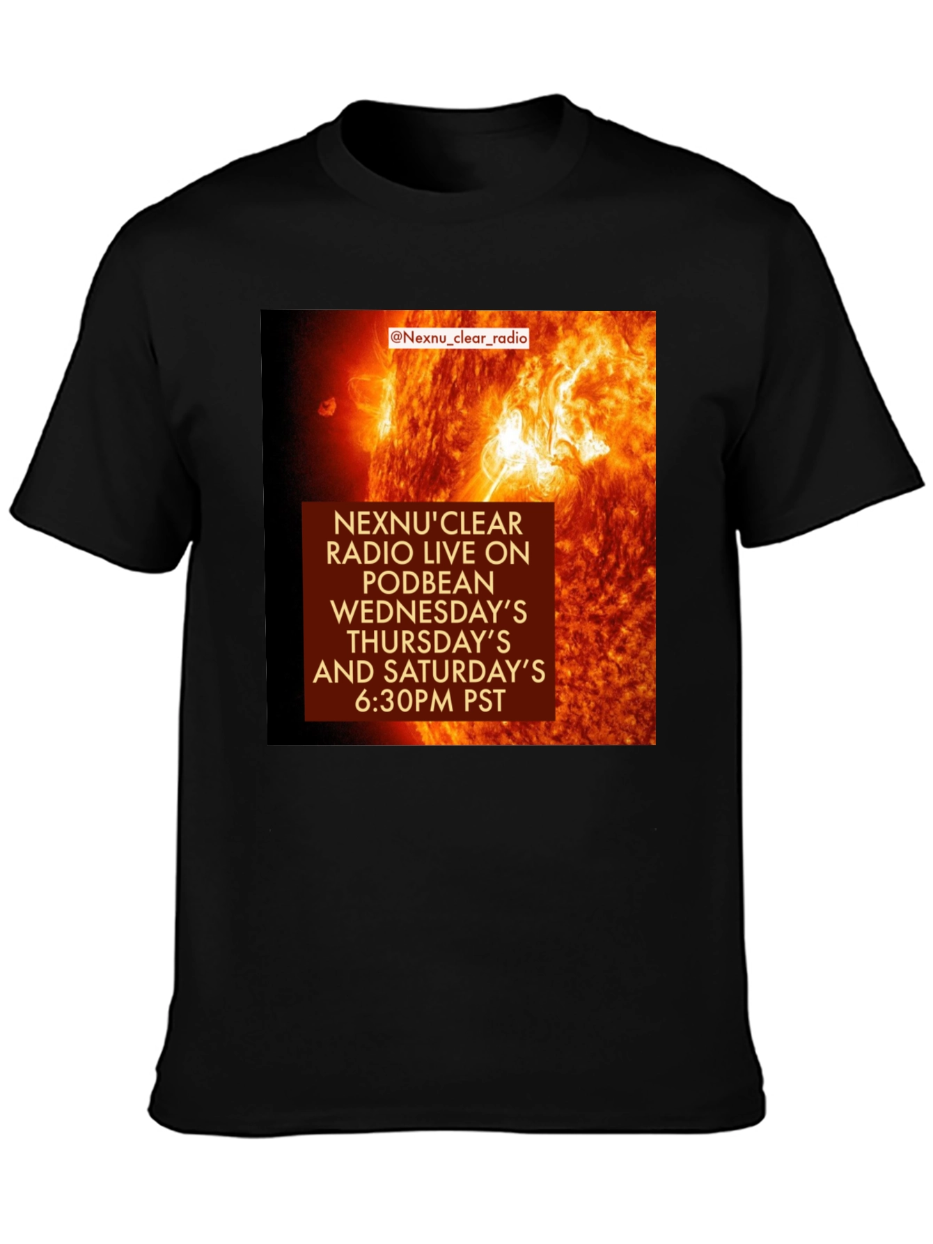 NexNuClear Radio Black T-Shirt - Podbean Live