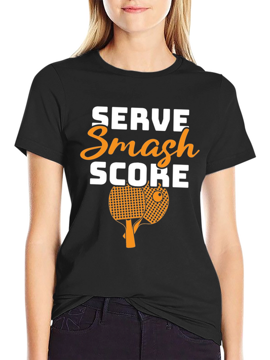 Serve Smash Score T-Shirt Ping Pong Tee