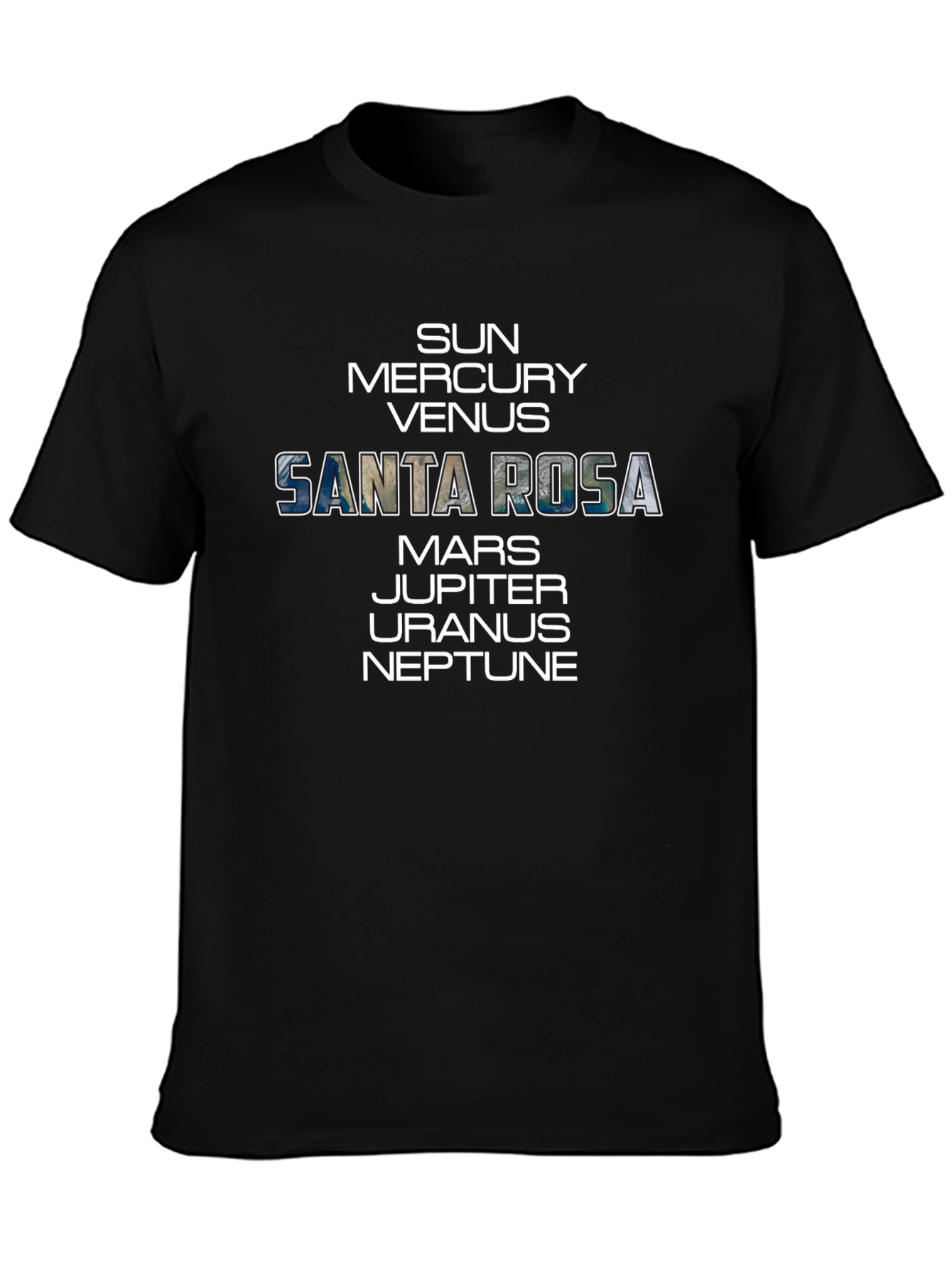Santa Rosa Planets Graphic T-Shirt