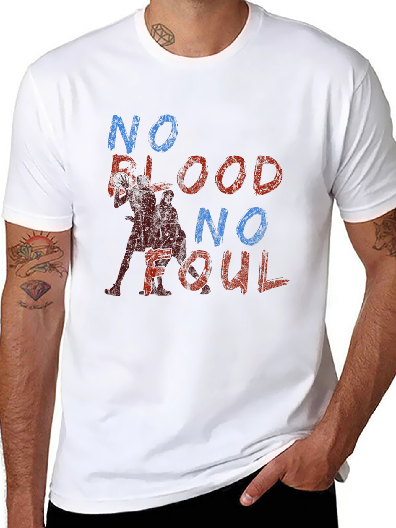 No Blood No Foul Graphic Tee - Black