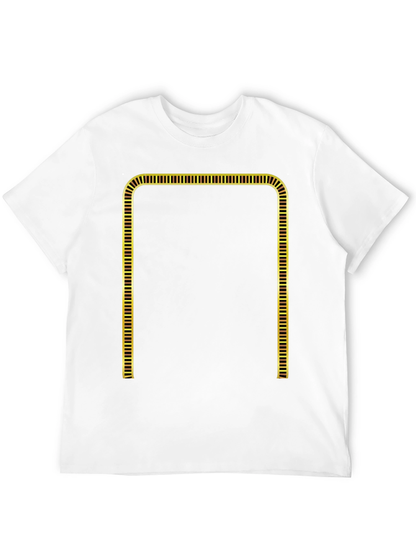 Geometric Gold Frame Black T-Shirt