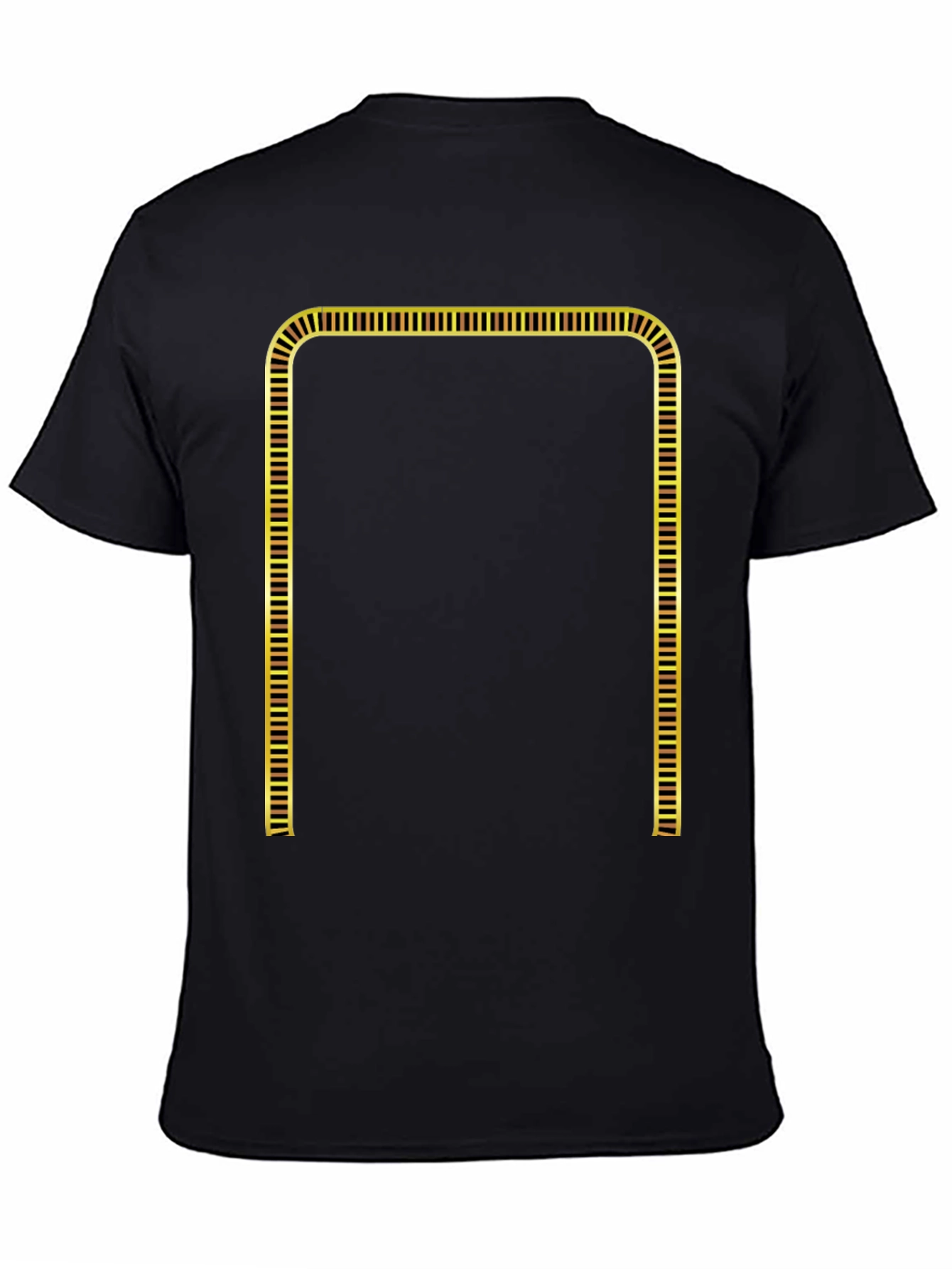 Geometric Gold Frame Black T-Shirt