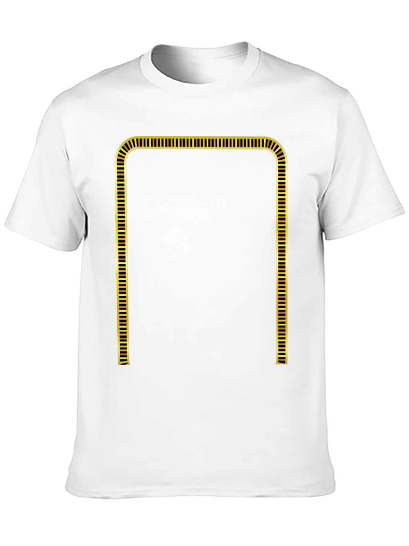 Geometric Gold Frame Black T-Shirt
