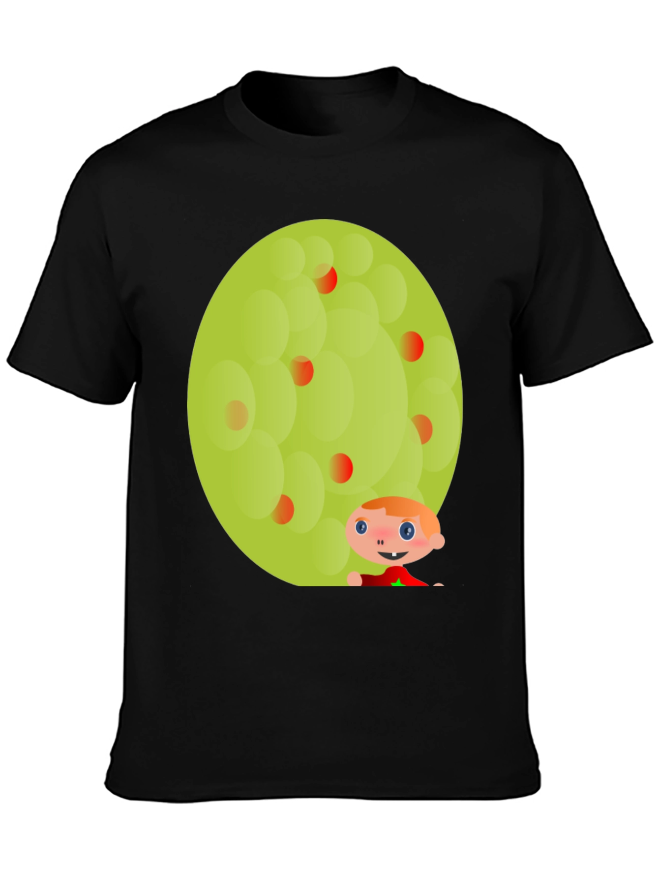Fun Character Graphic Tee - Black