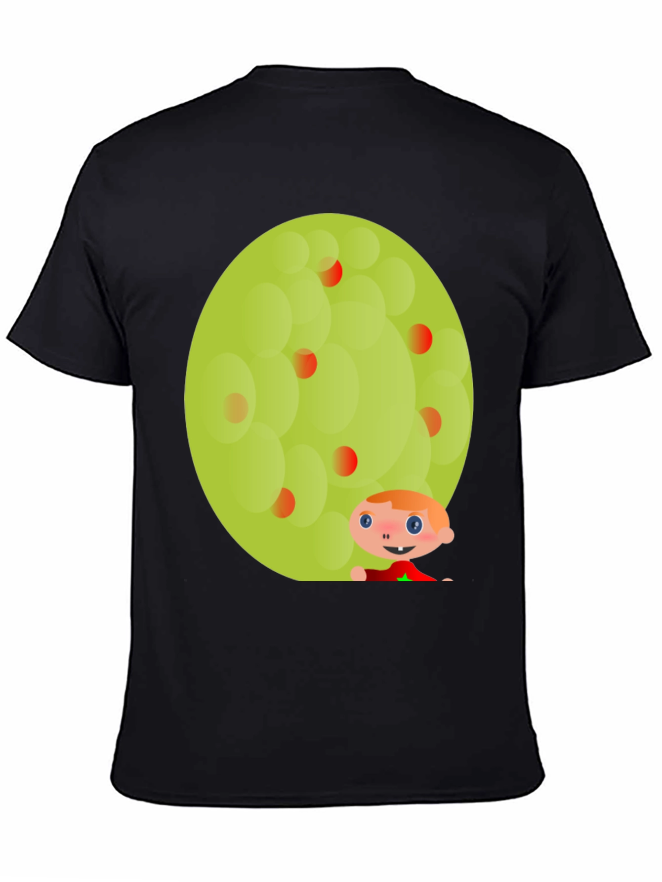 Fun Character Graphic Tee - Black