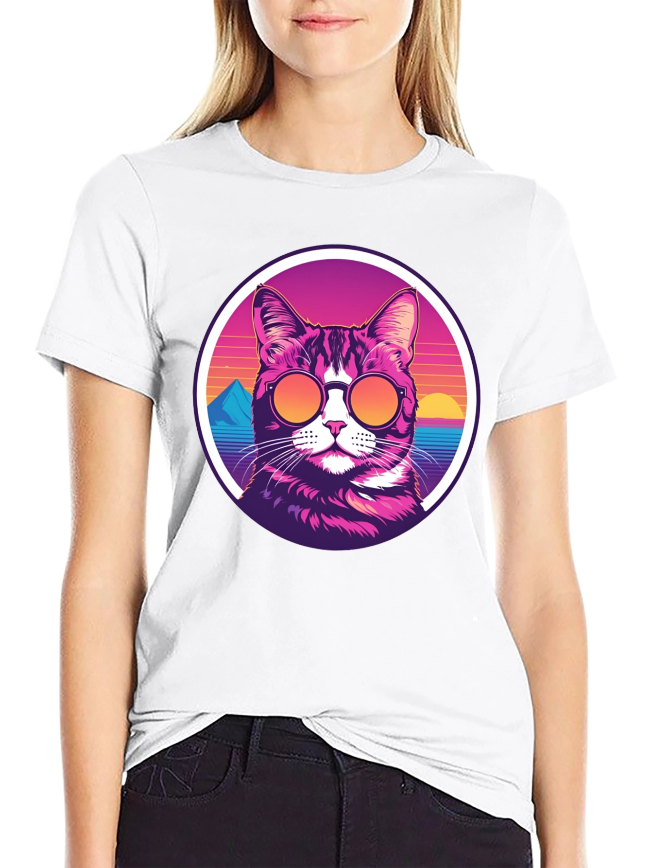 Retro Cat T-Shirt - Cool Cat with Shades