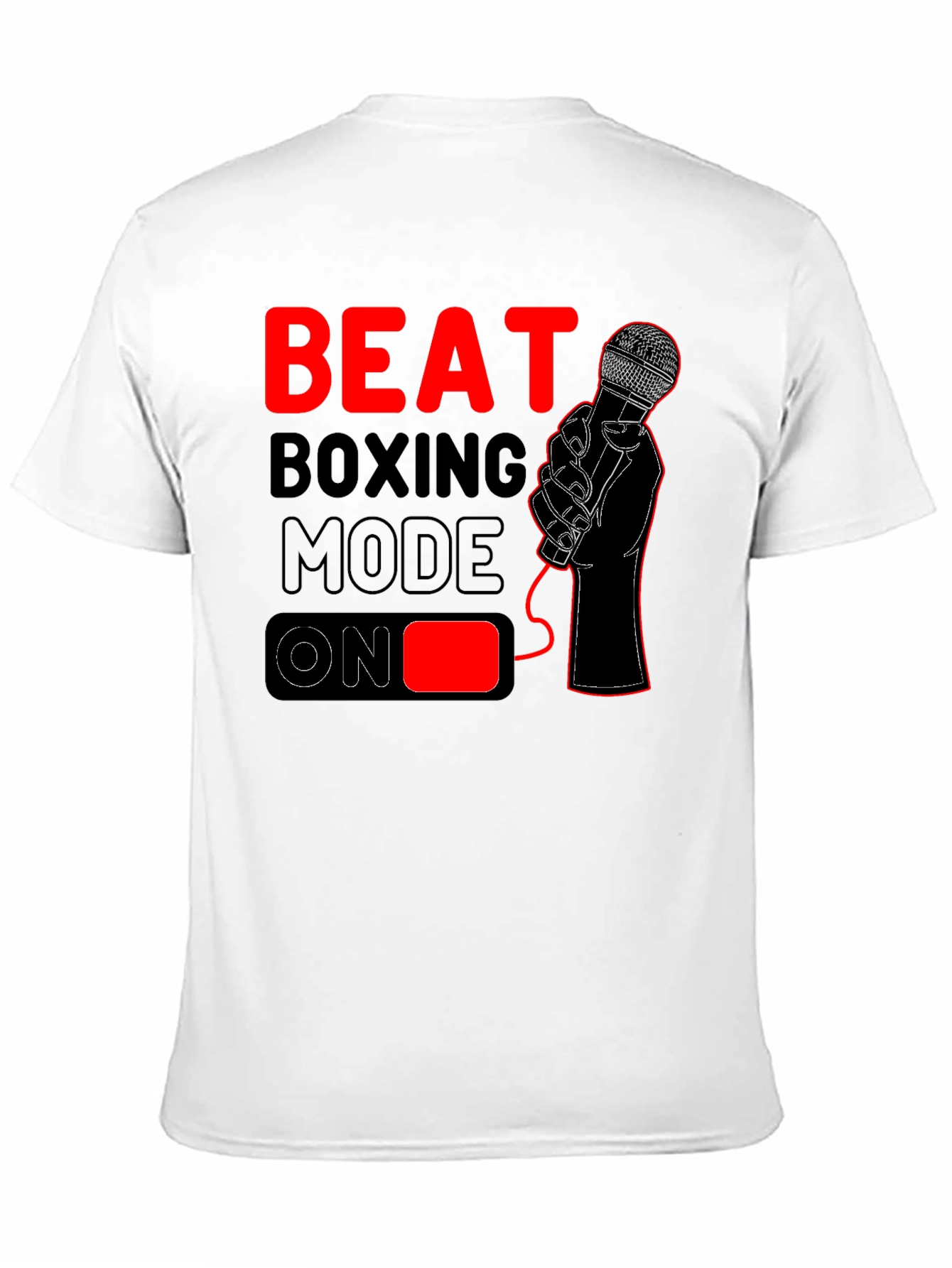 Beat Boxing Mode On T-Shirt - Black