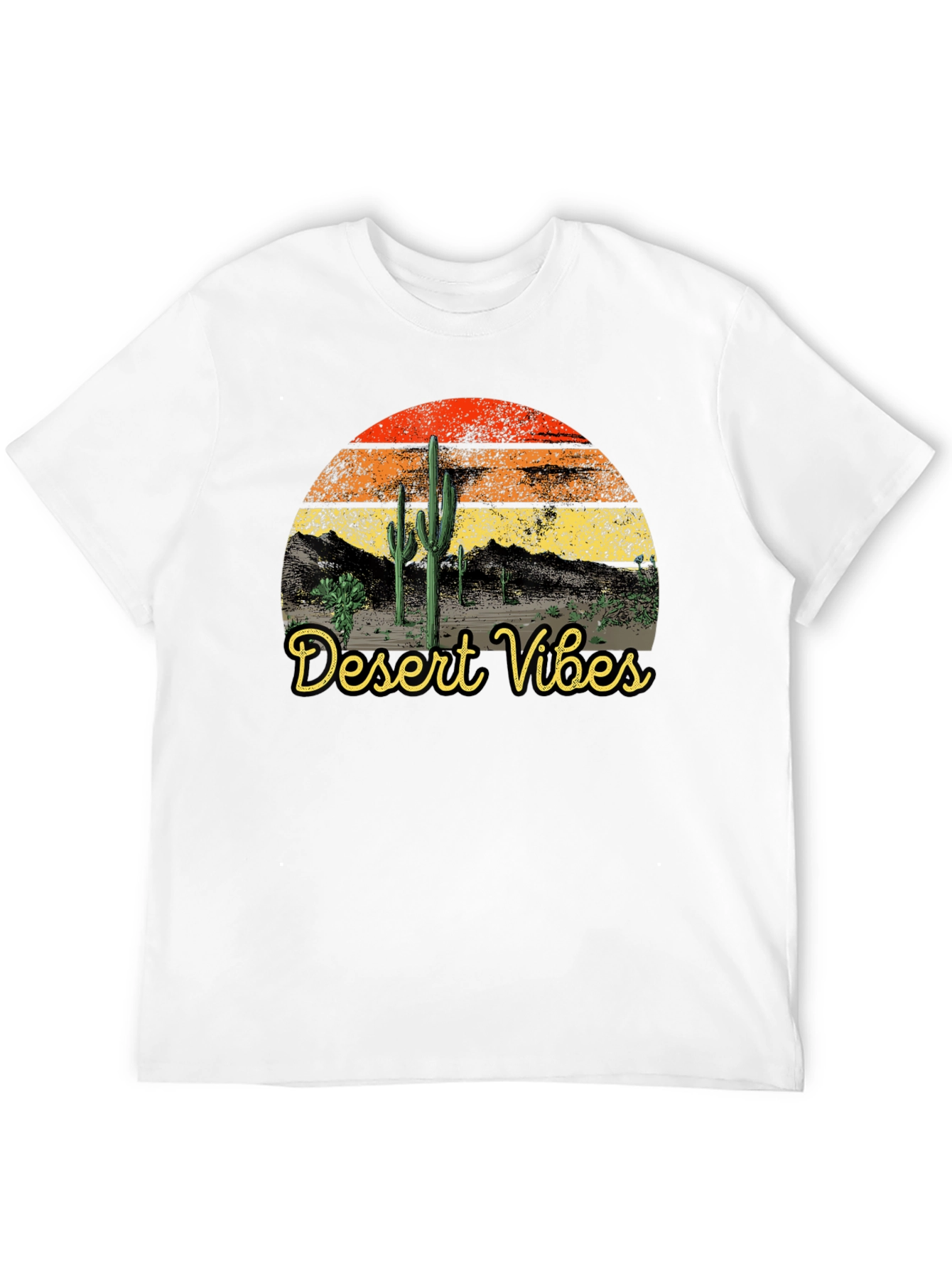 Desert Vibes Retro T-Shirt Black