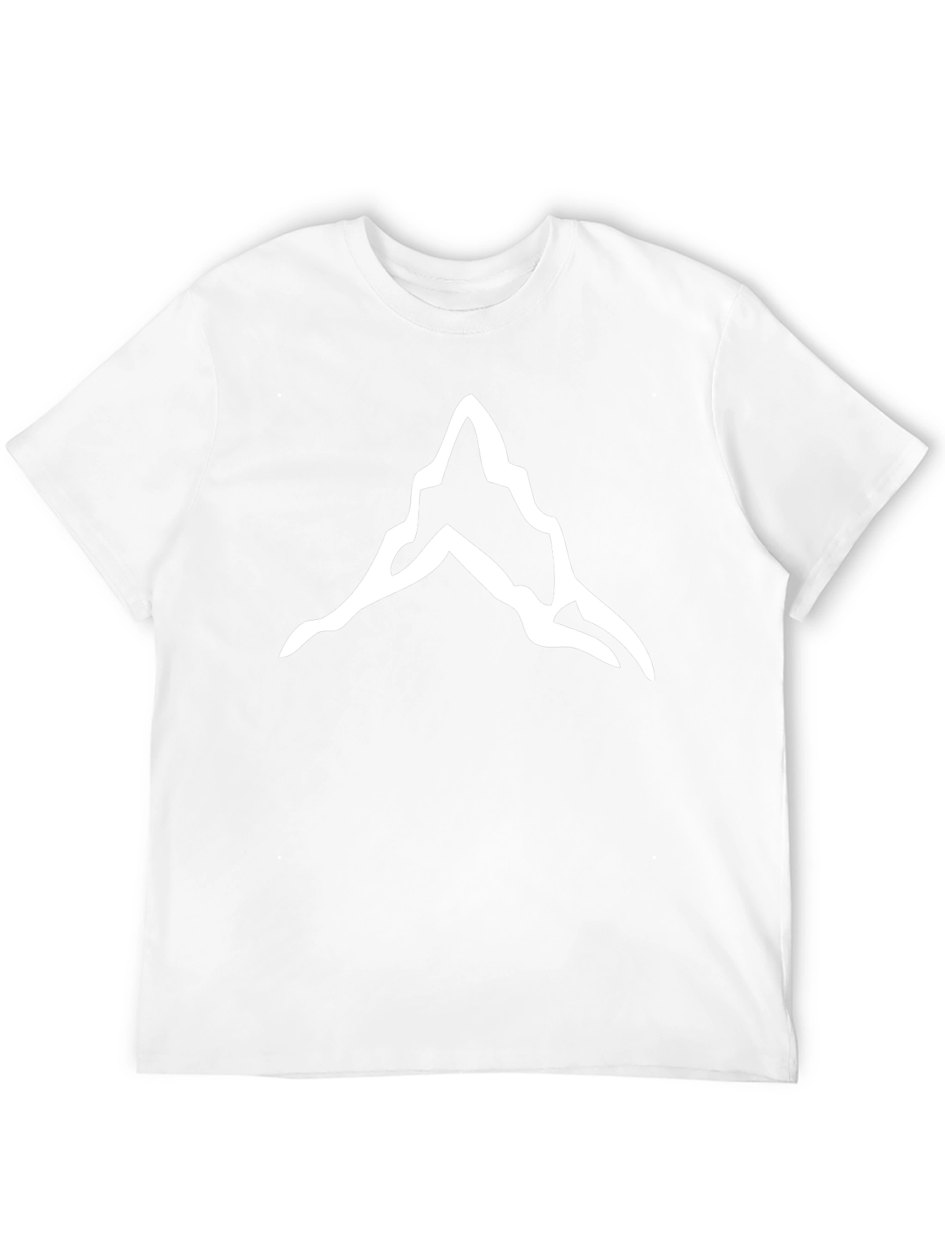 Mountain Peak Graphic Tee - Black Cotton T-Shirt