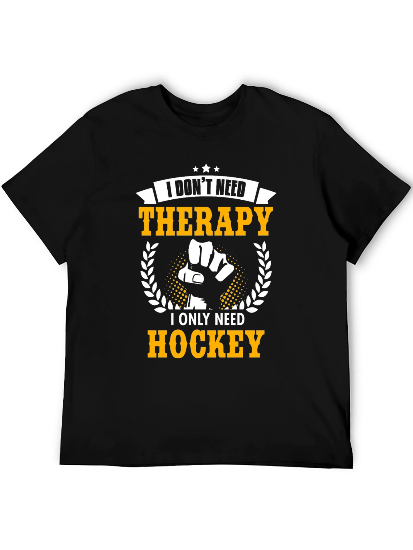 Hockey Therapy T-Shirt - Black Graphic Tee
