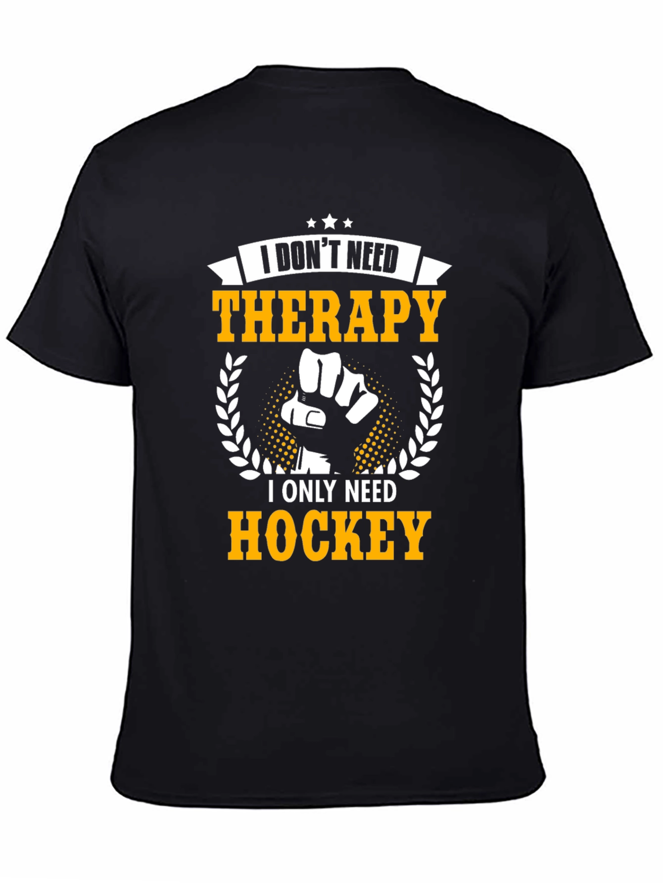 Hockey Therapy T-Shirt - Black Graphic Tee