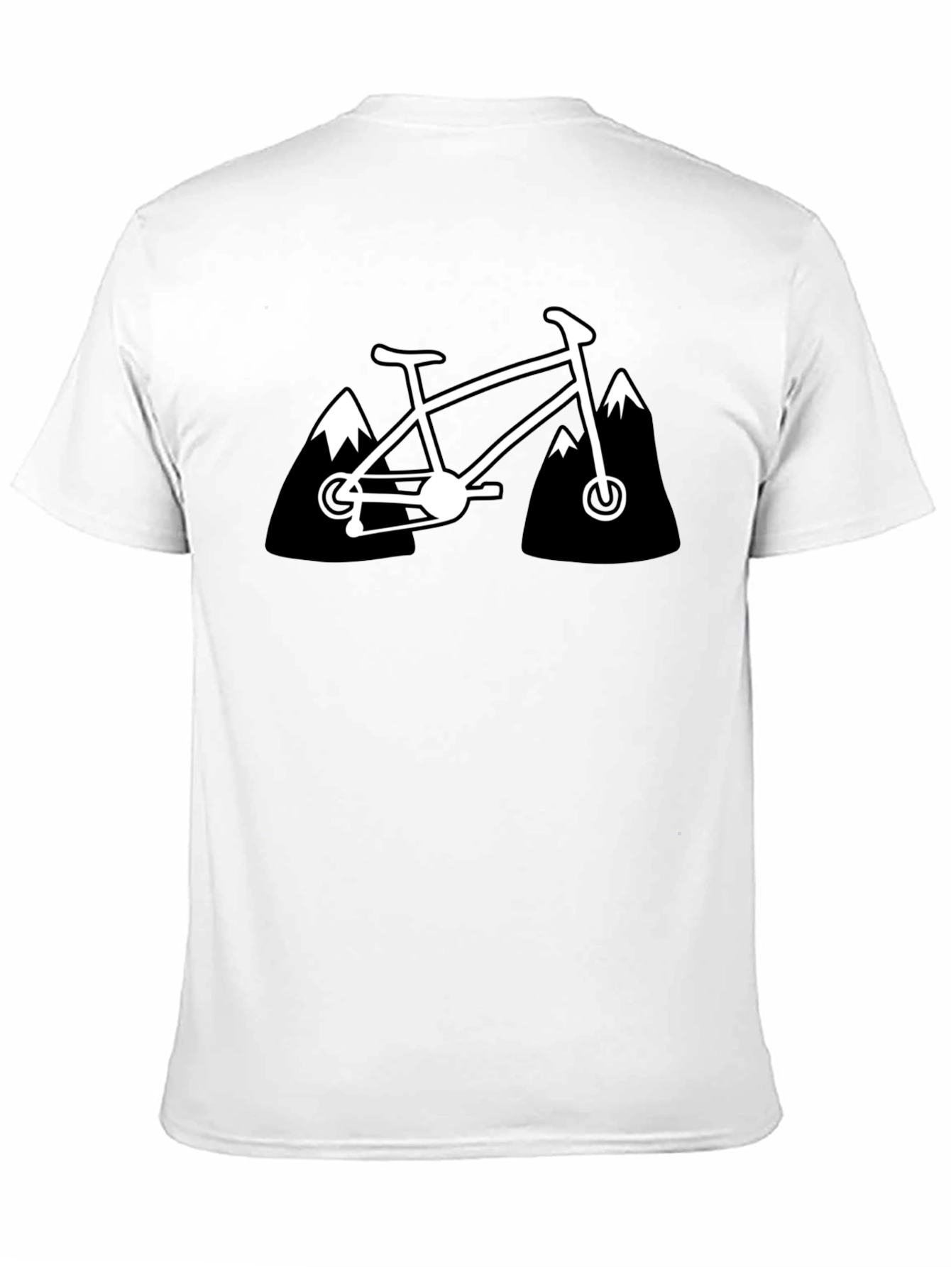 Mountain Bike Graphic Tee - Black Cotton T-Shirt
