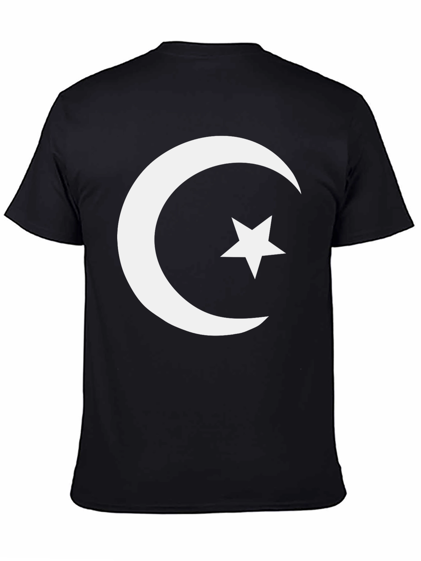 Crescent Moon & Star Graphic Tee - Black