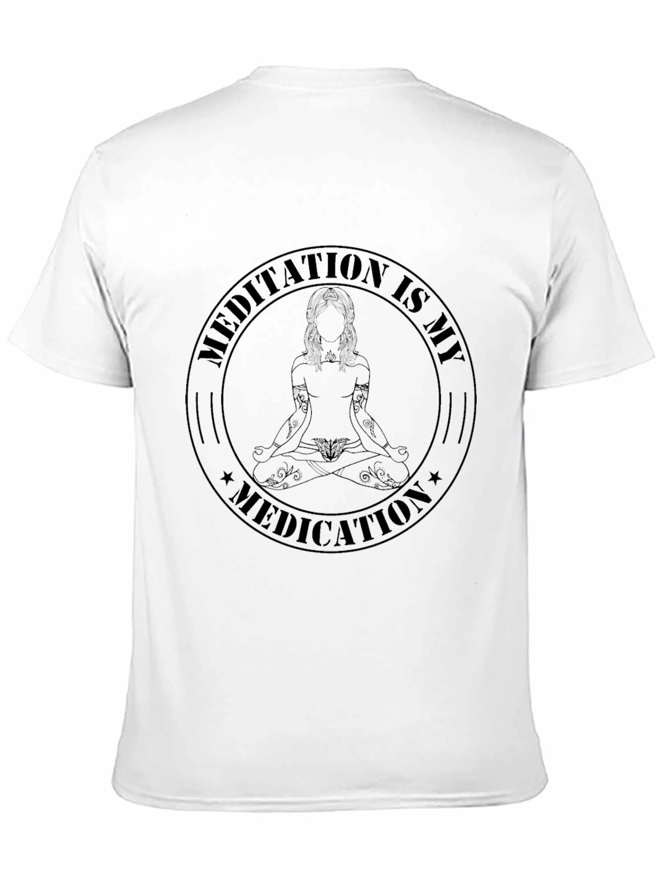 Meditation is My Medication Black T-Shirt