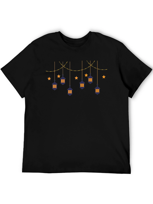 Festive Ramadan Lanterns Black T-Shirt