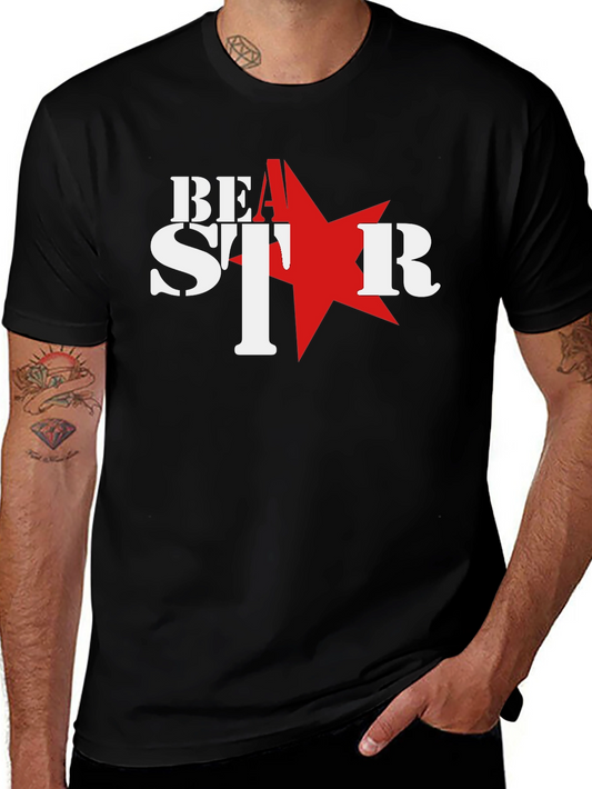 Be A Star Graphic T-Shirt - Black Cotton Tee