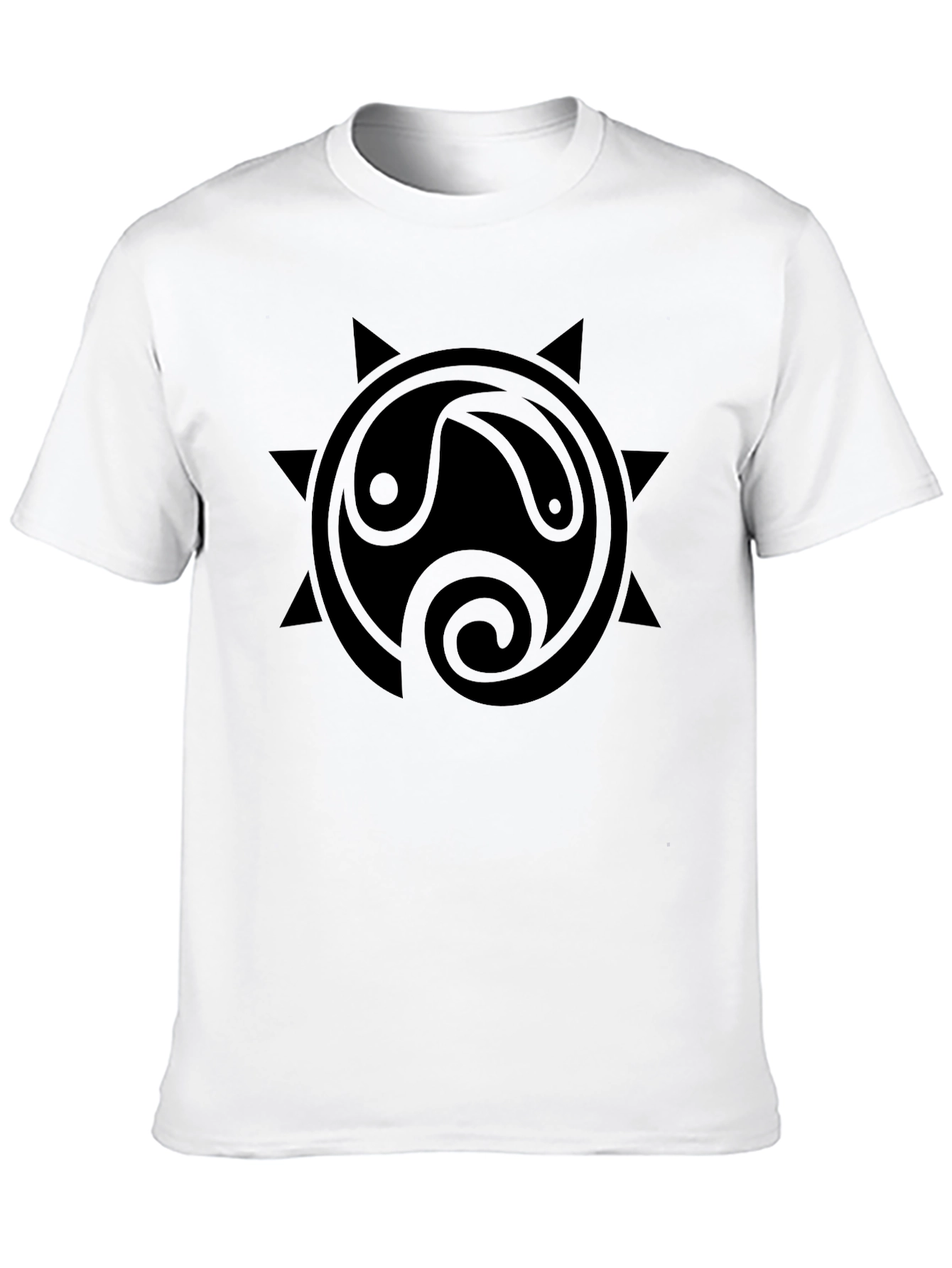 Black Yin Yang Sun Graphic Tee