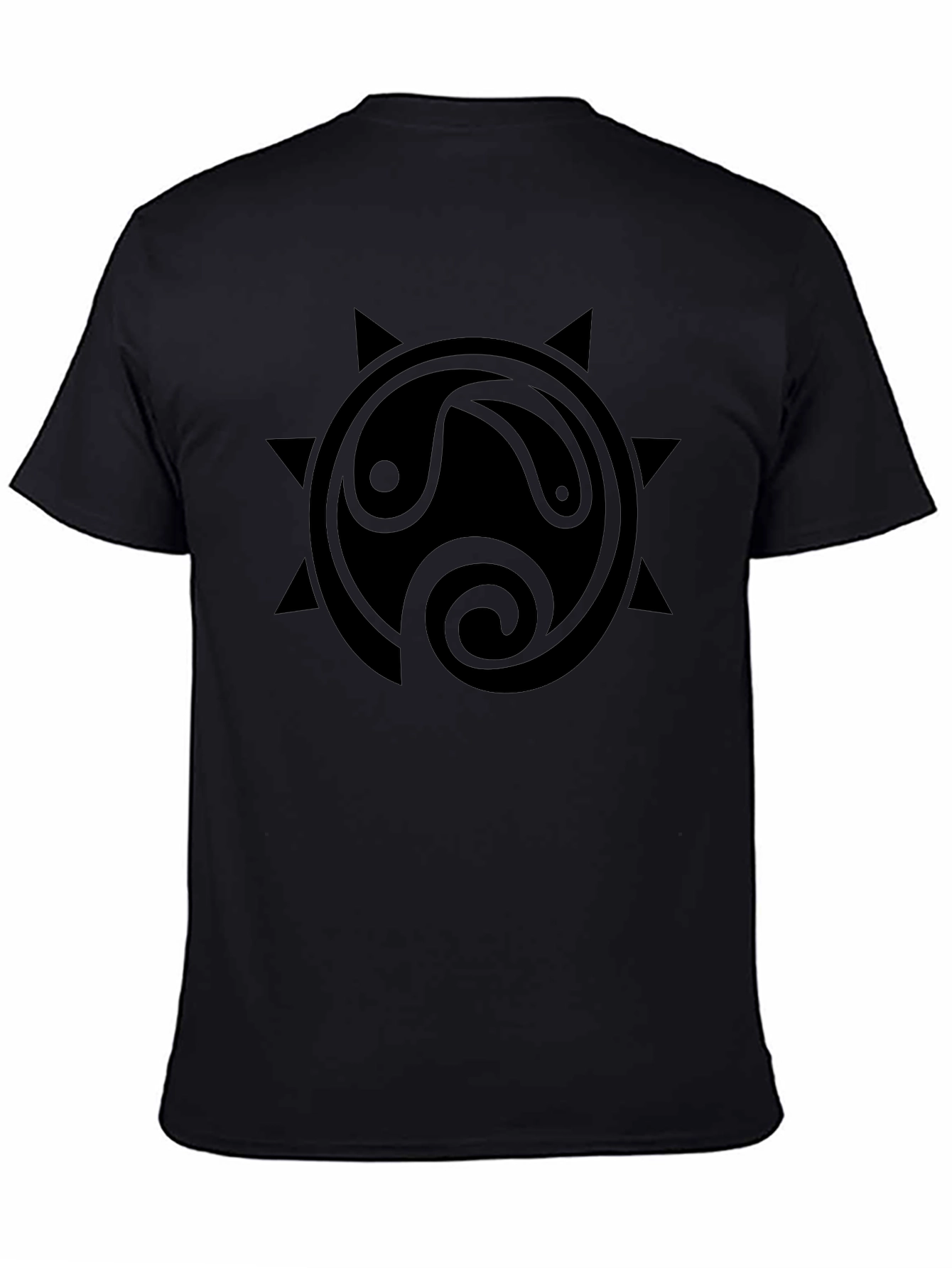 Black Yin Yang Sun Graphic Tee