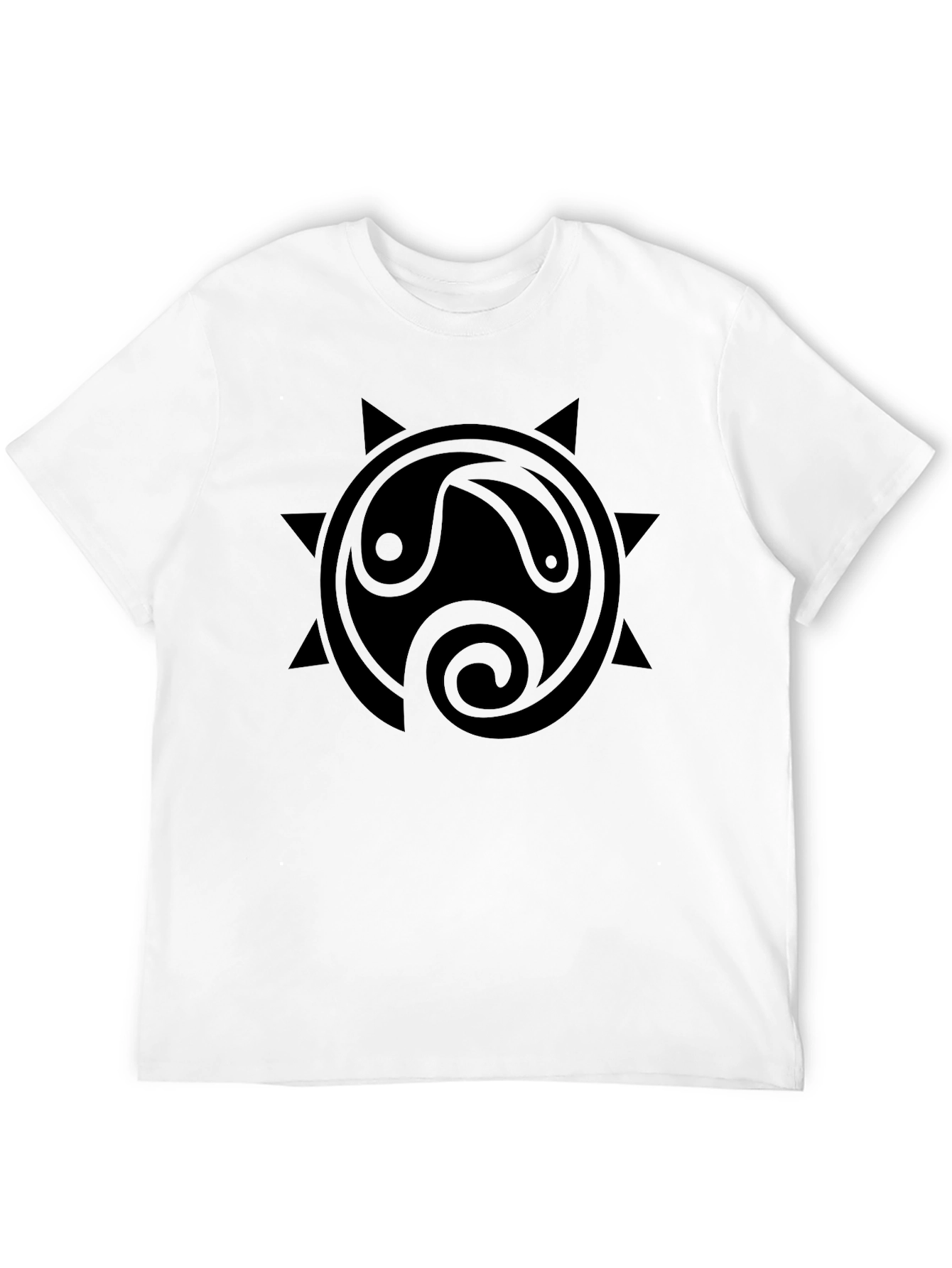 Black Yin Yang Sun Graphic Tee
