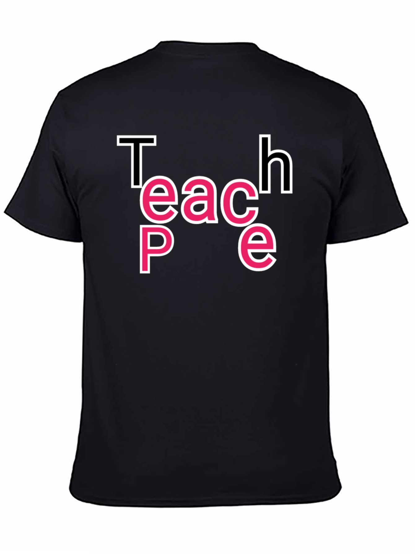 Teach Peace Graphic Tee - Black