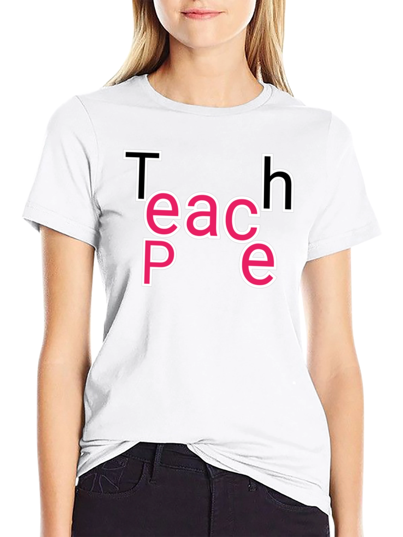 Teach Peace Graphic Tee - Black