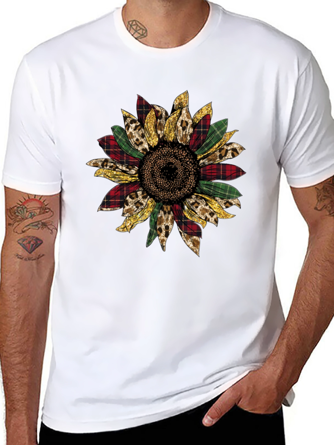 Sunflower Plaid Graphic Tee